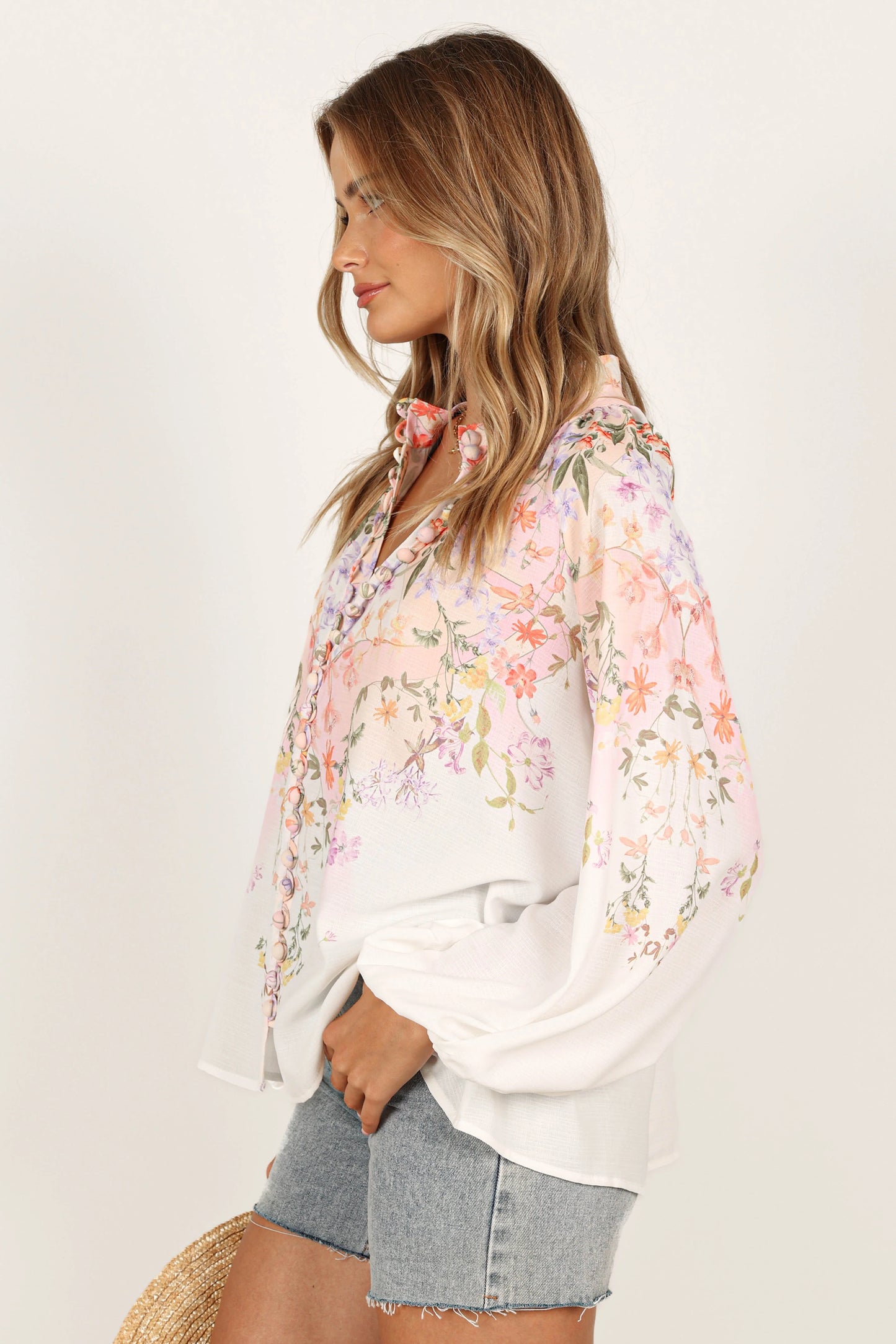 Tiarna Shirt - White Floral