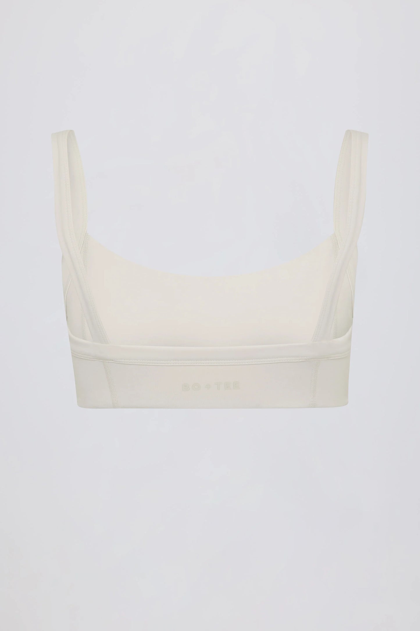 Soft Active Seam-Detail Sports Bra in Cream