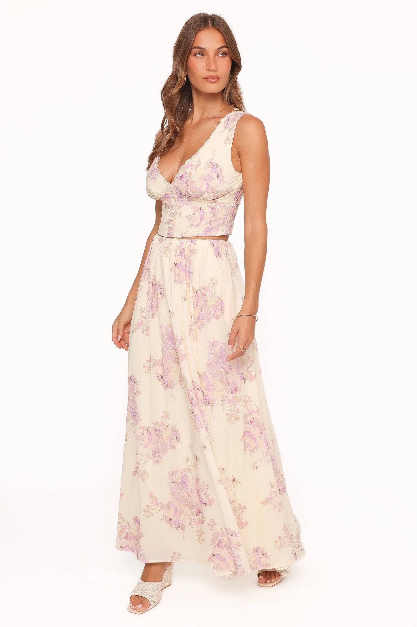 Tinsley Maxi Skirt - Lavender Floral