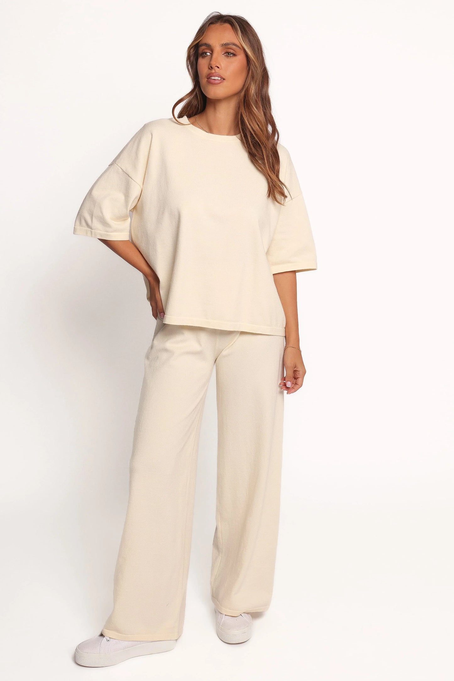 Ash Knitted T-Shirt - White