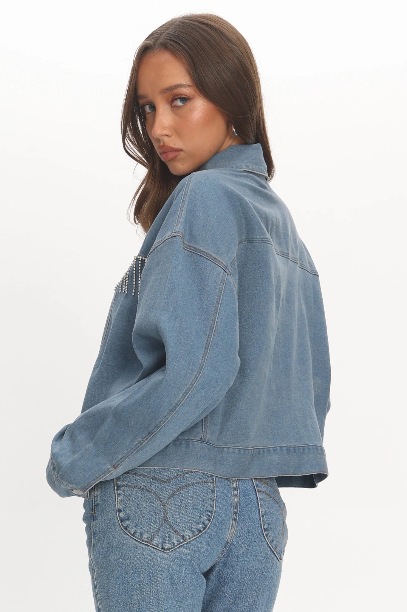 Rodeo Diamante Jacket Washed Blue