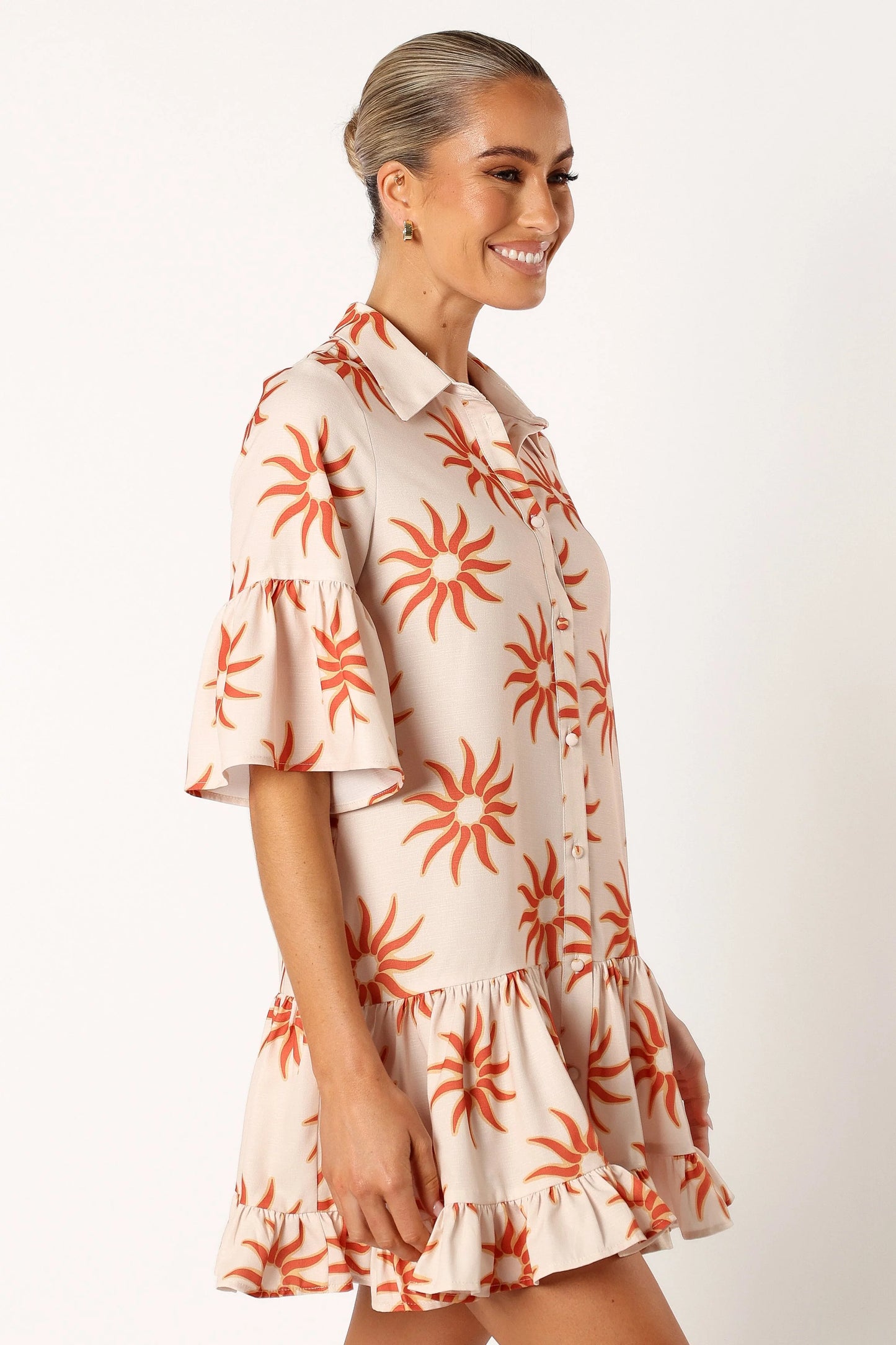 Ren Long Sleeve Mini Dress - Soleil