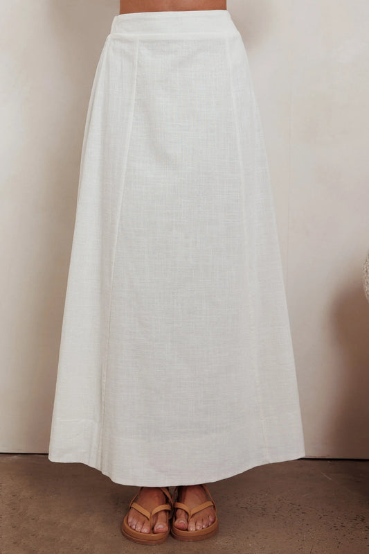 Payday A-Line Maxi Skirt Off White