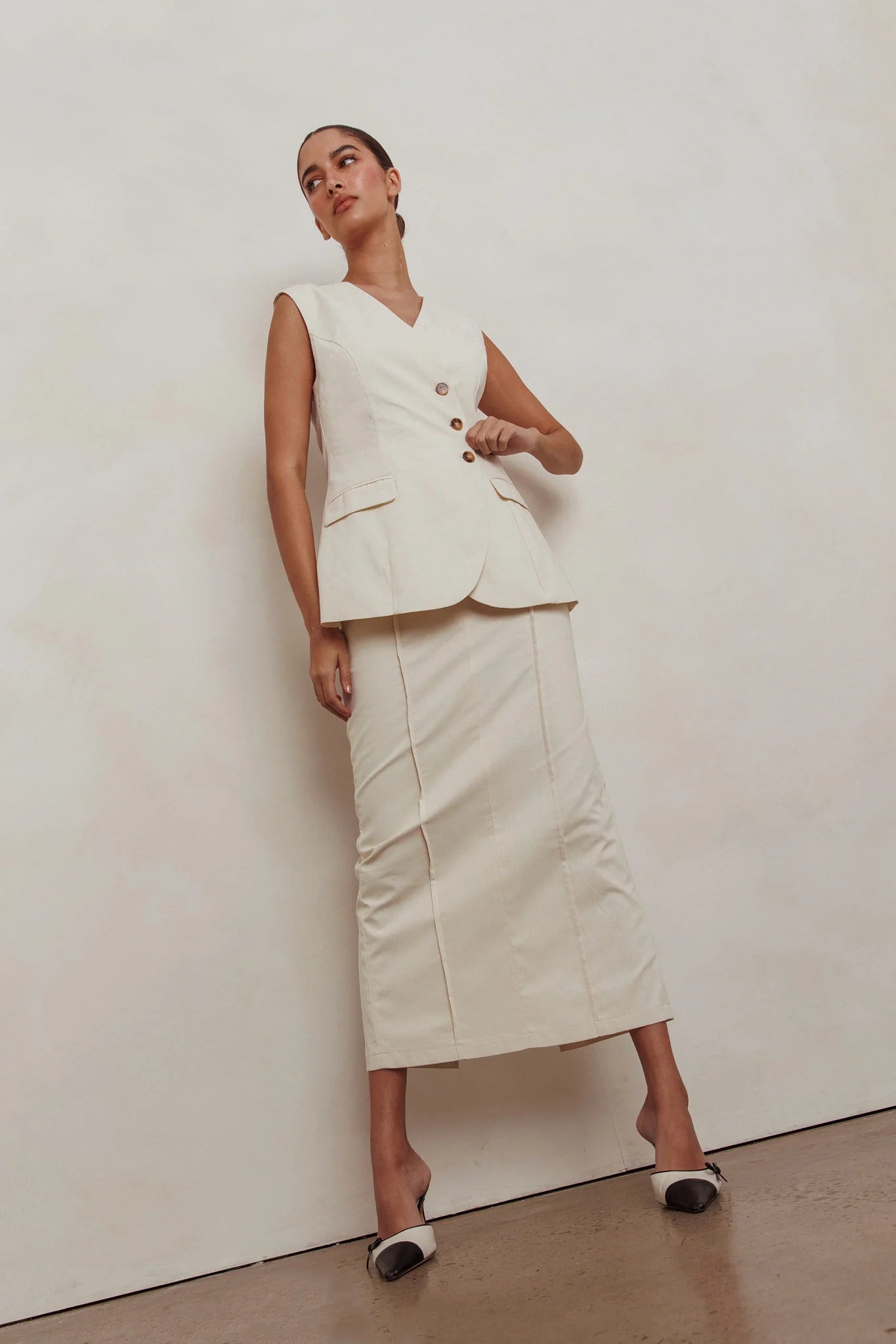 Sweet Treat Column Maxi Skirt Oat