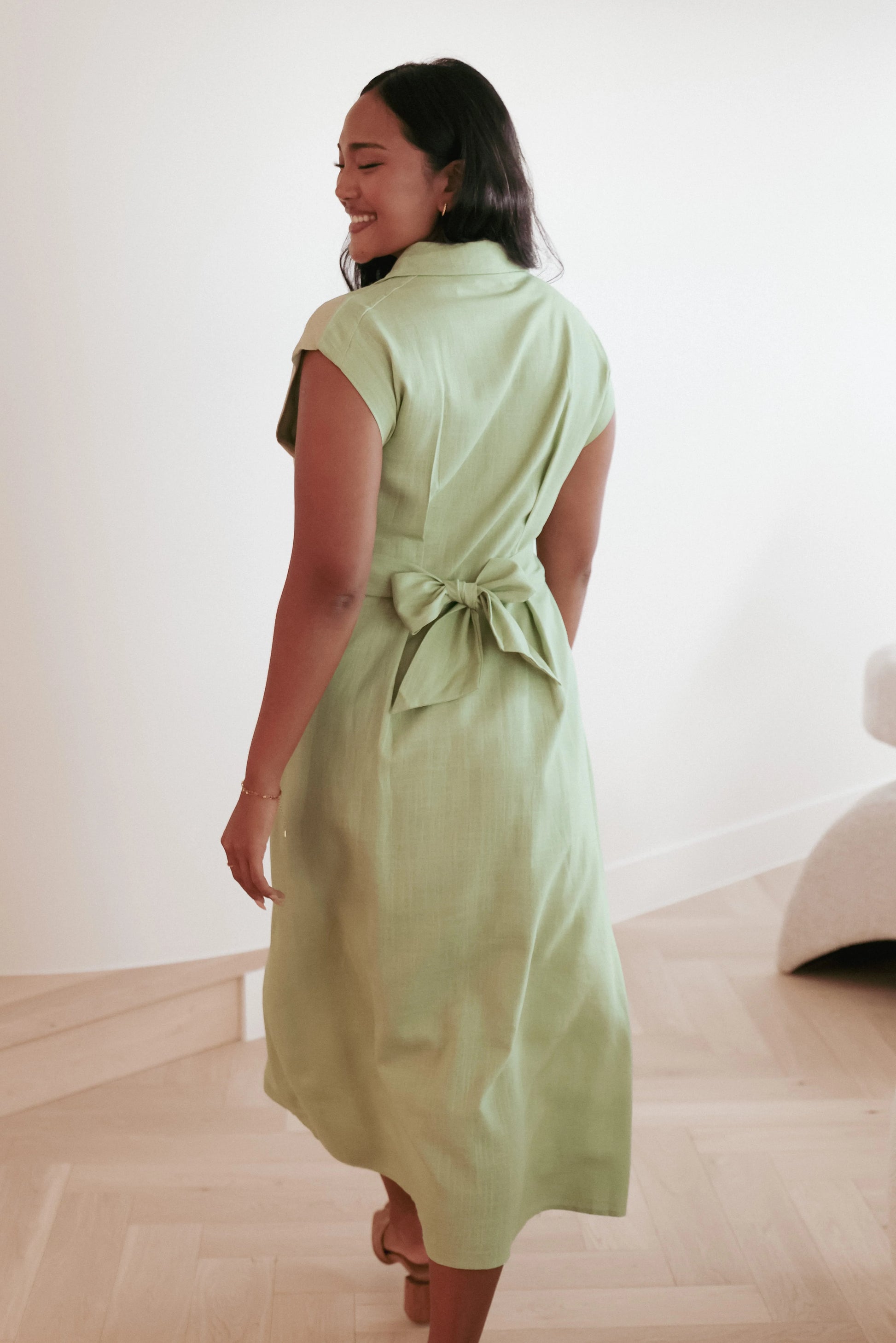 green cami midi dress Petal and Pup Women's Cami Midi Dress