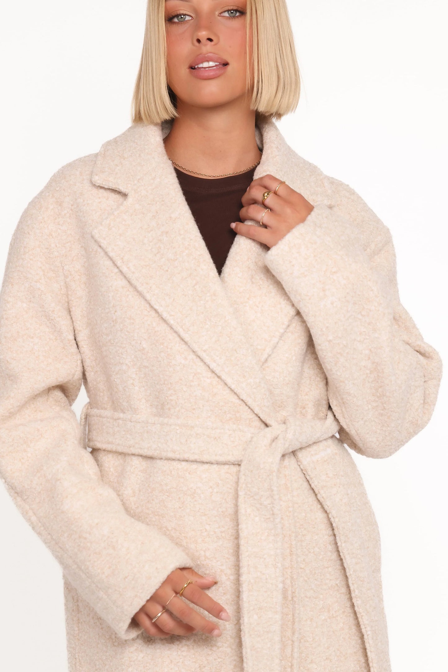 Goodie Shearling Coat - Cream