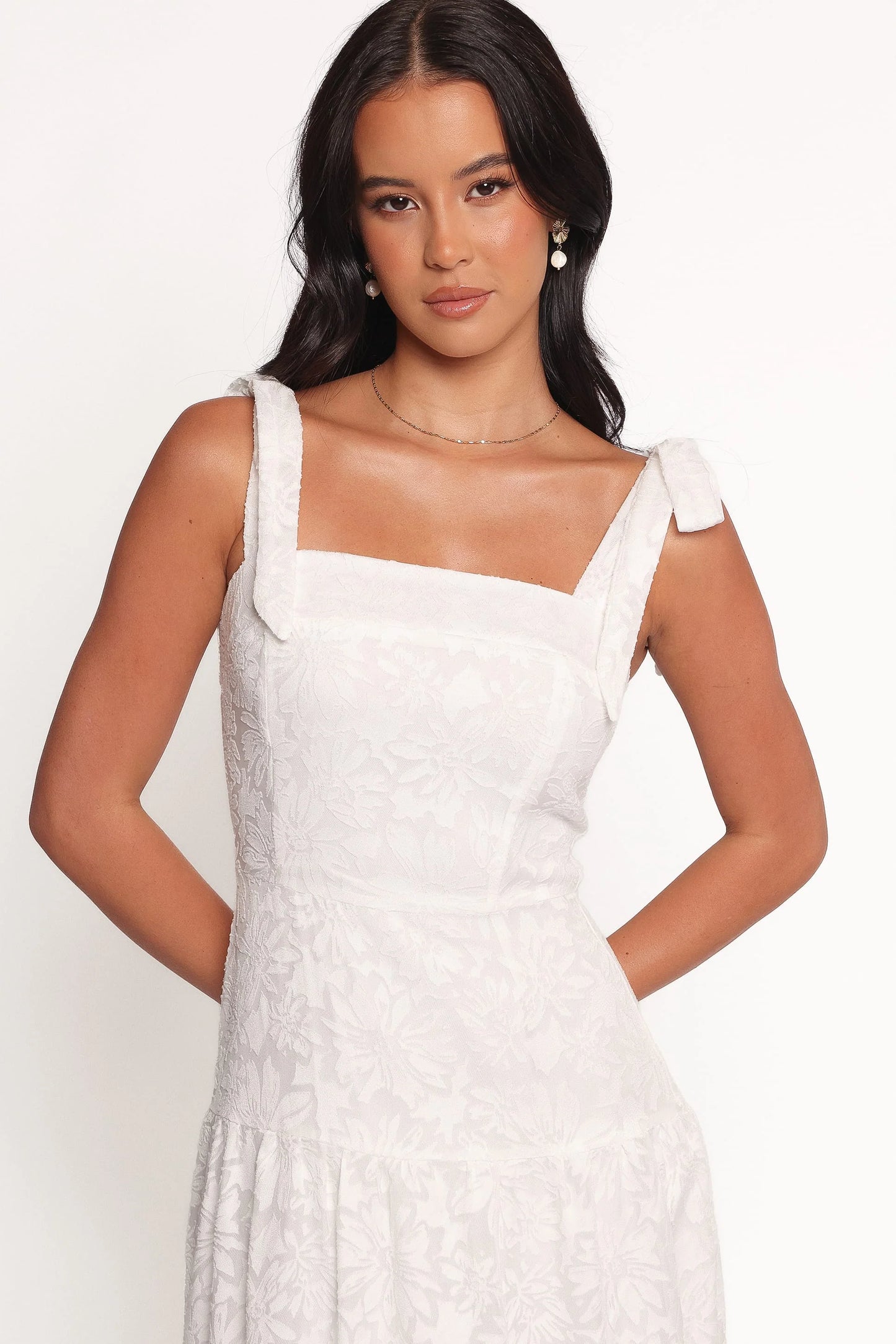 Lavinia Maxi Dress - White Floral