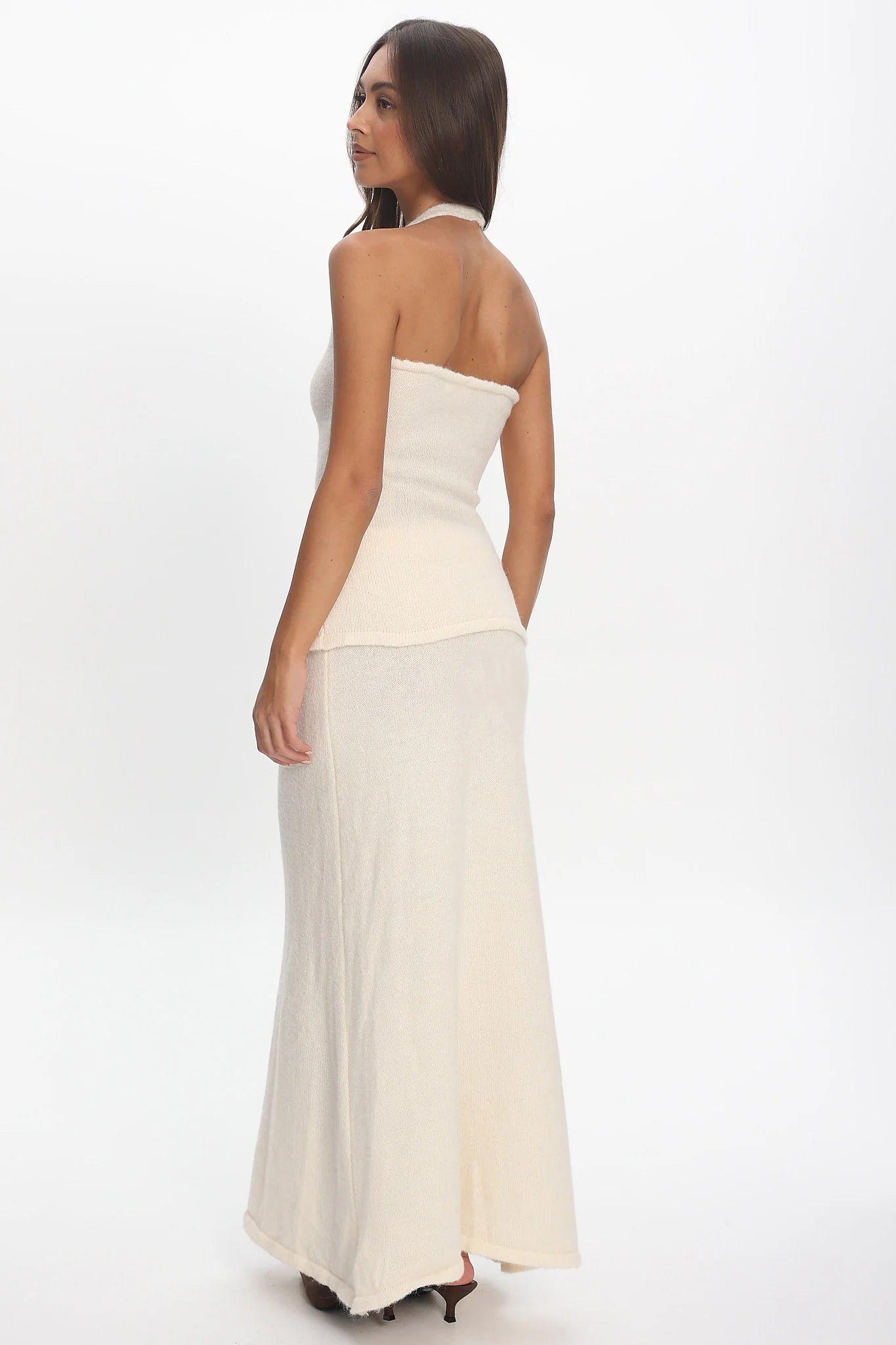 Duma Knit Maxi Skirt Cream