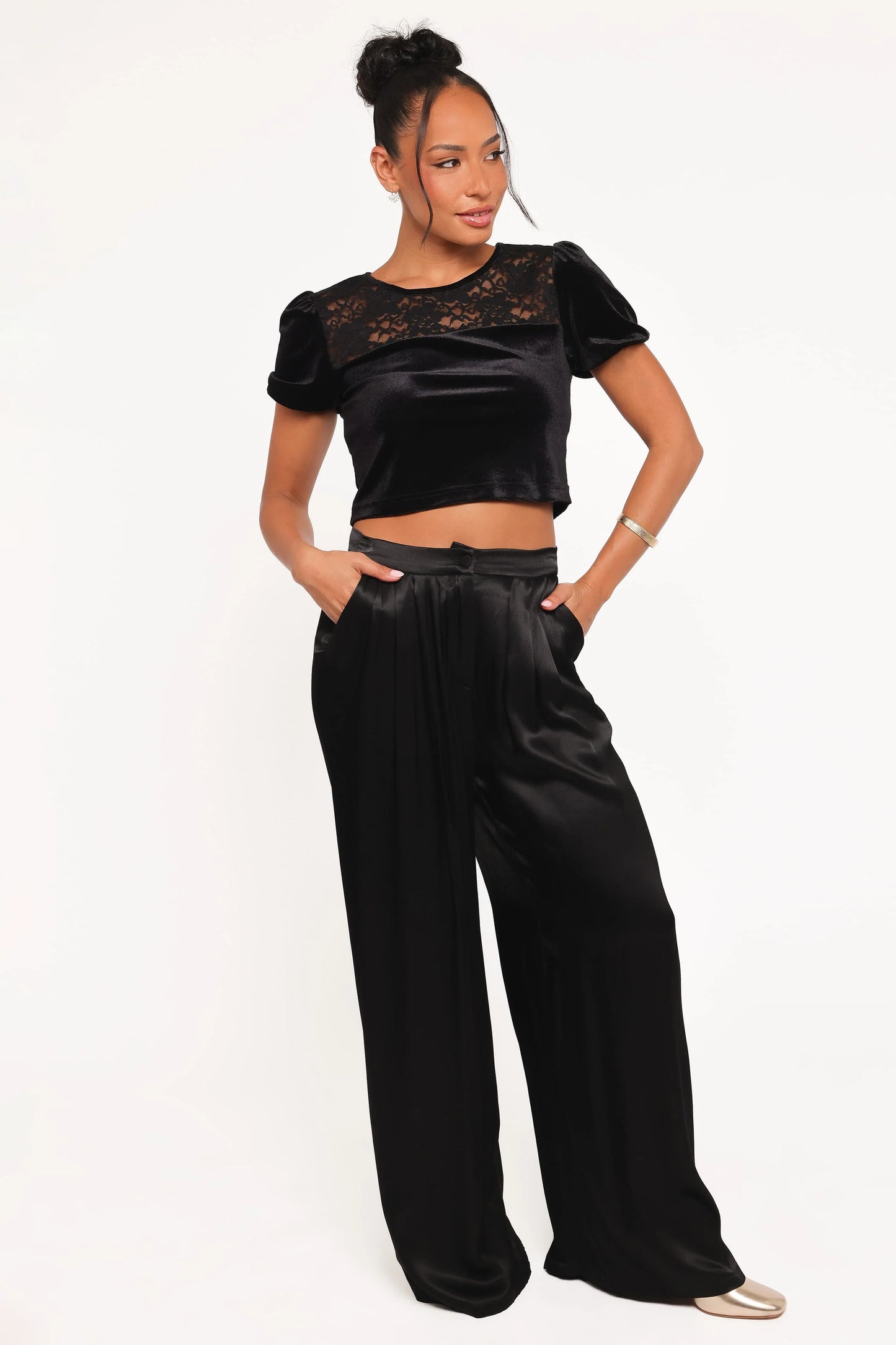 Caitlin Top - Black Velvet