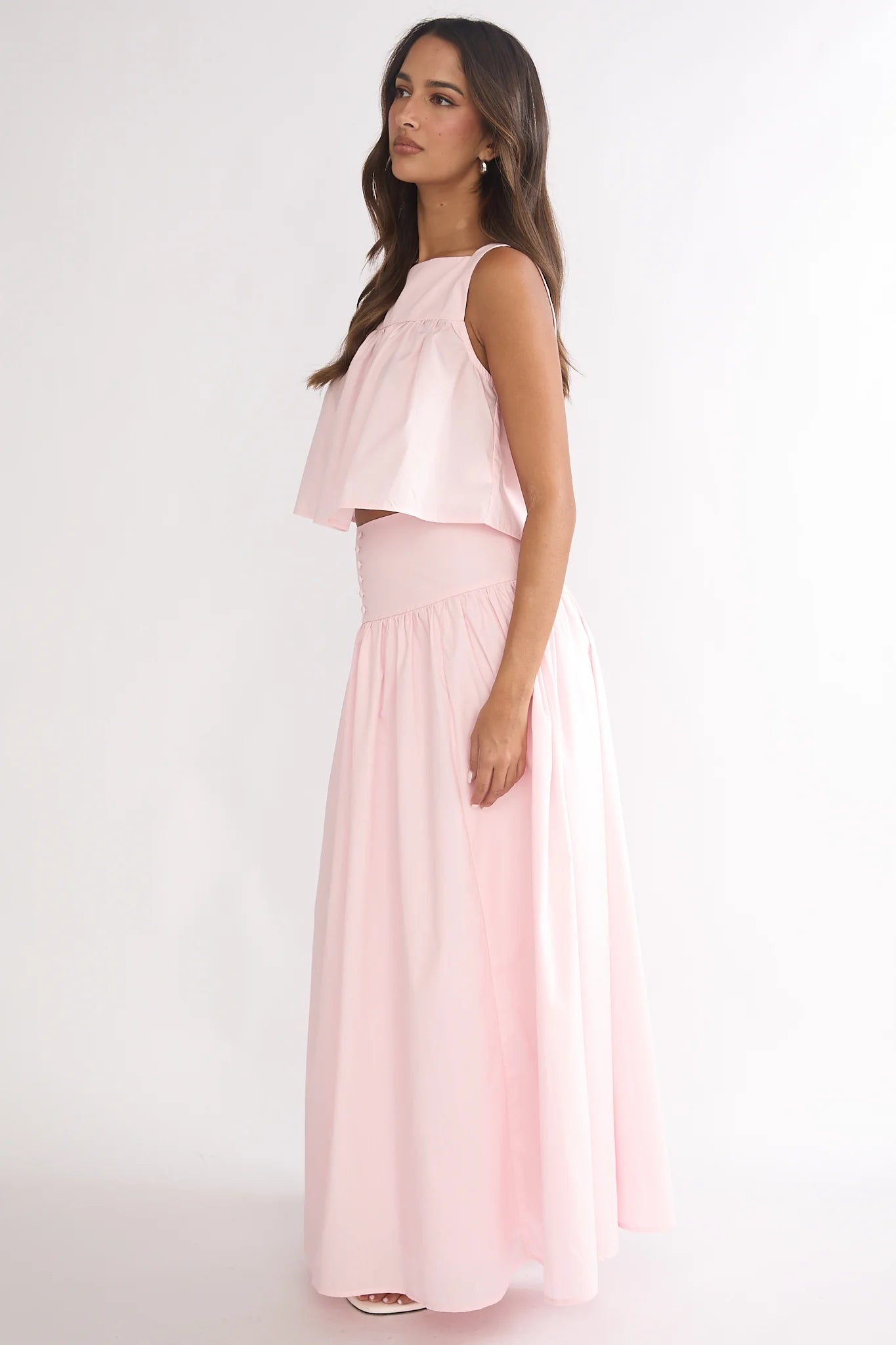 Starlina Wide Waistband Maxi Skirt Rosewater