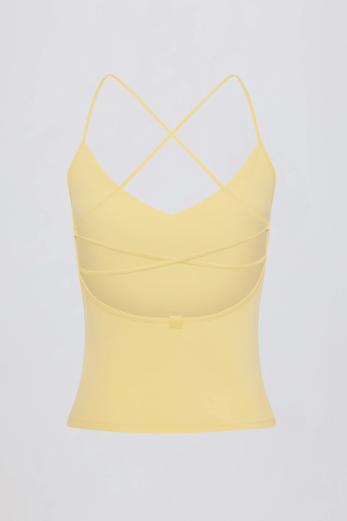 Cross-Back Tank Top in Lemon