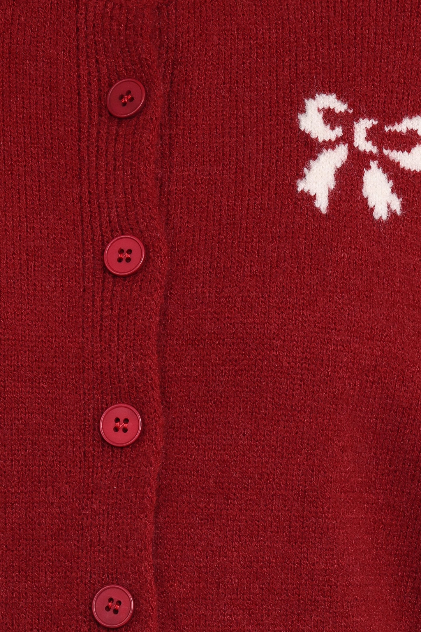 Middleton Mini Bow Cardigan - Wine