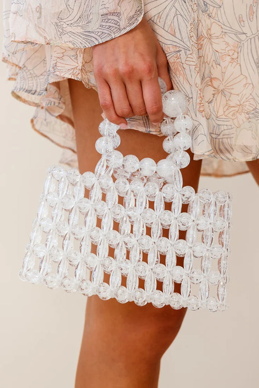 Sunday Beaded Purse Clear