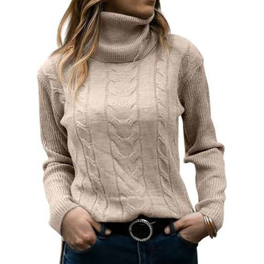 Women’s Skin-Friendly Turtleneck Knit Sweater