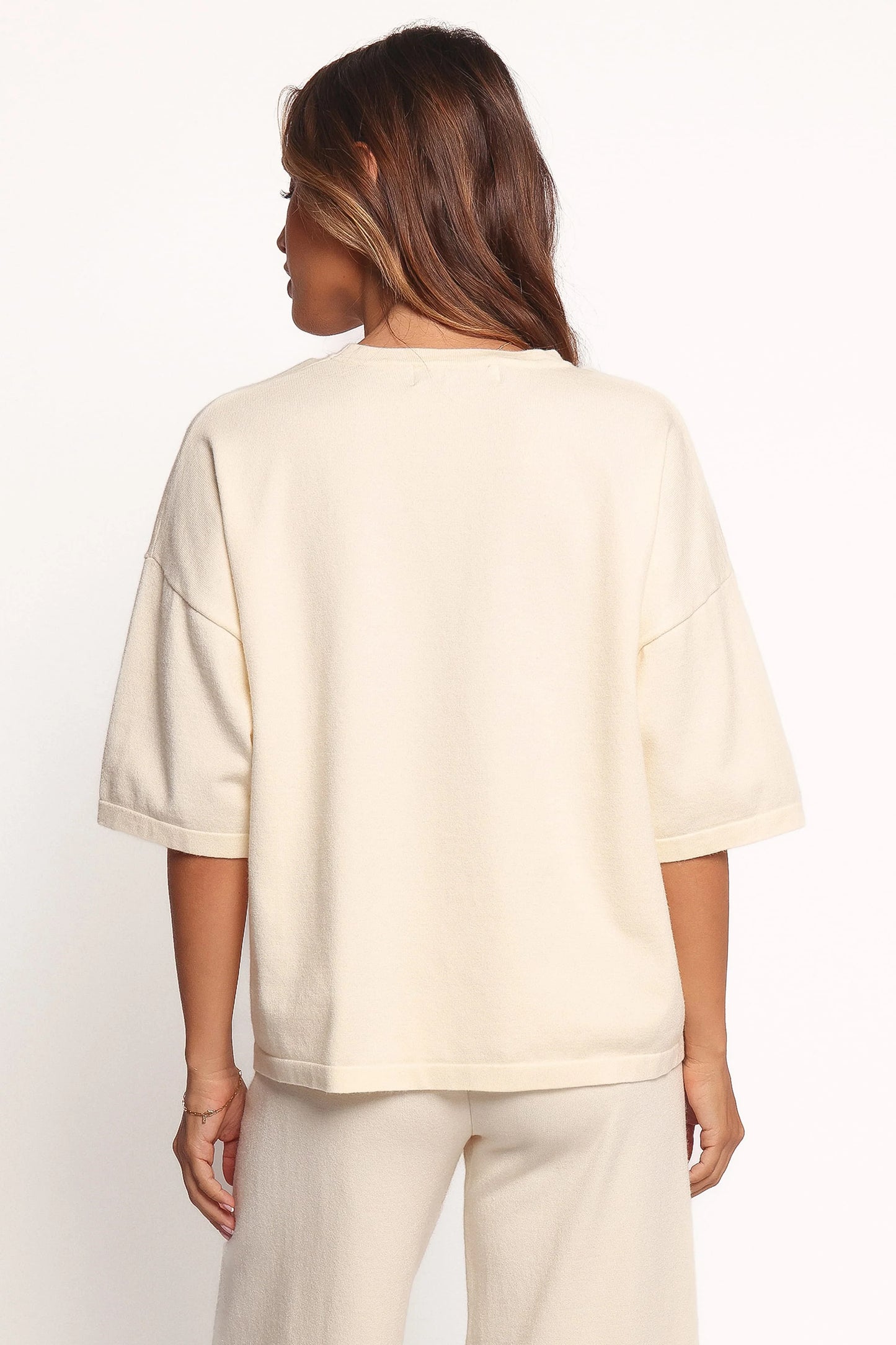 Ash Knitted T-Shirt - White
