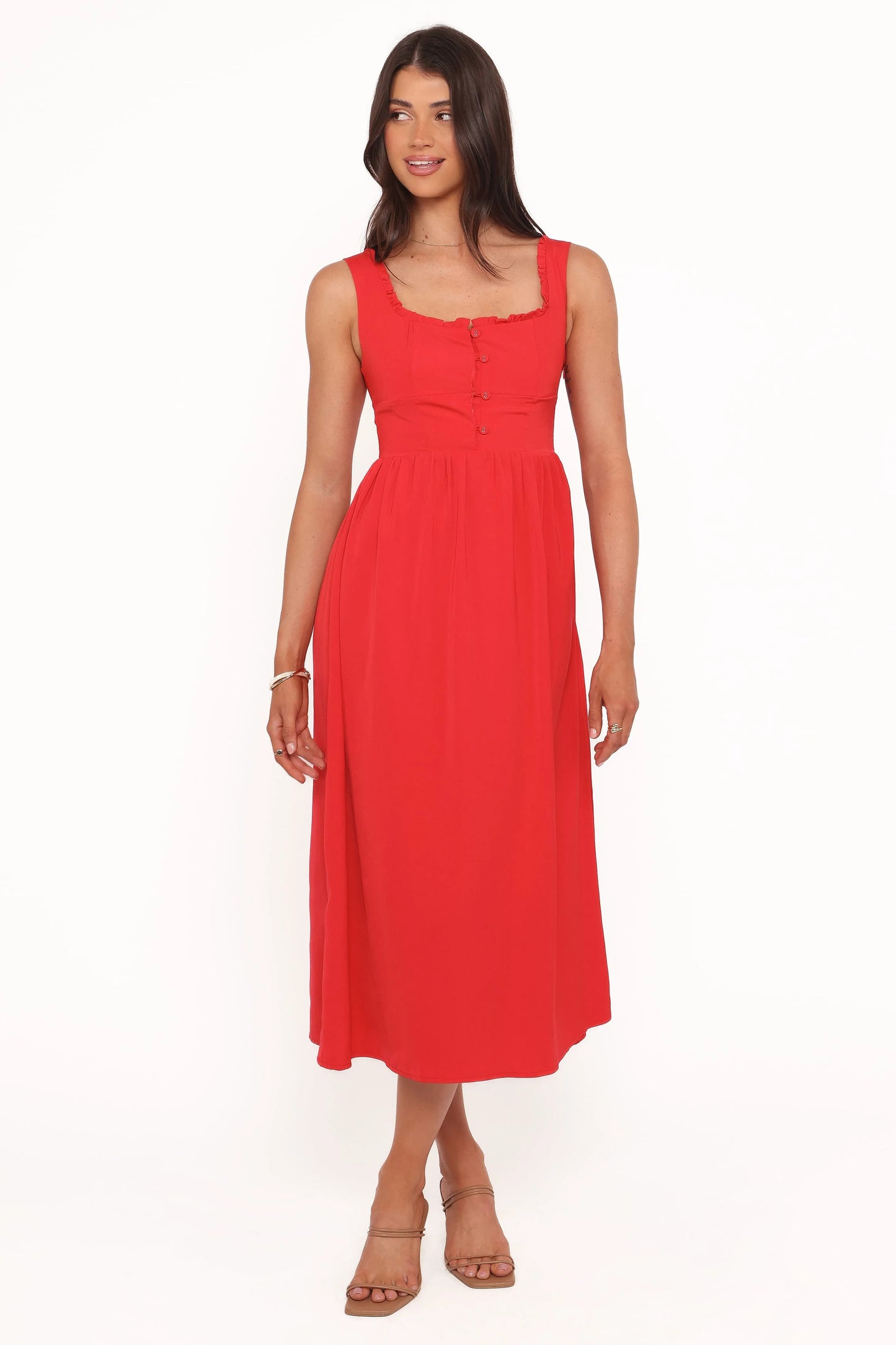 Melrose Midi Dress - Red