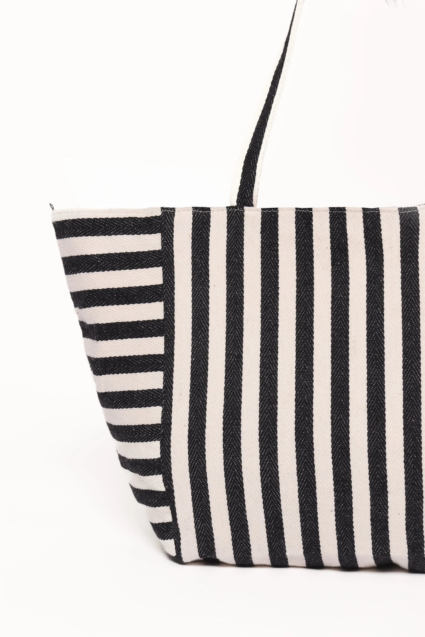 Savannah Beach Bag - Black Stripe