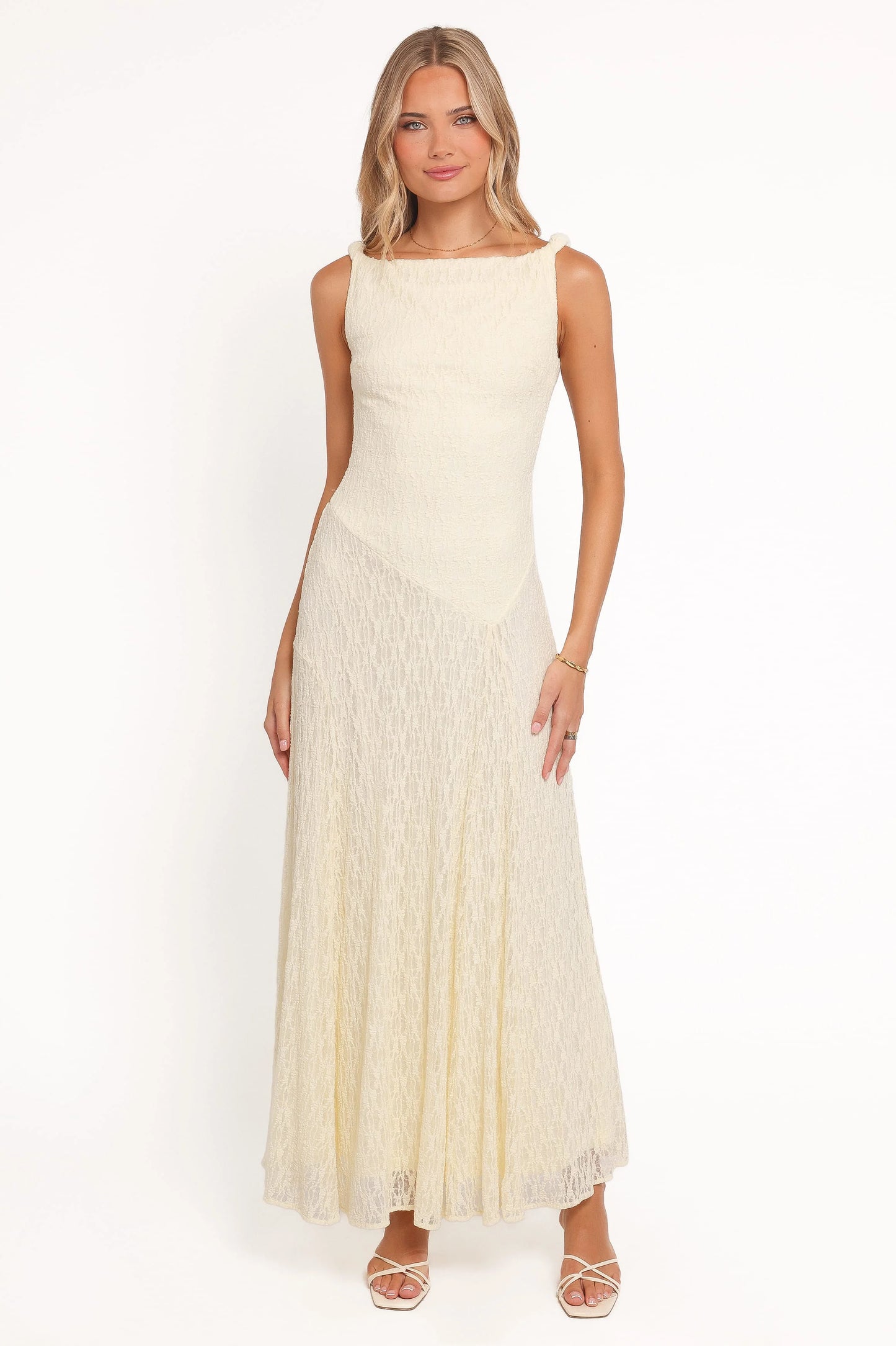 Kirsten Lace Maxi Dress - Yellow