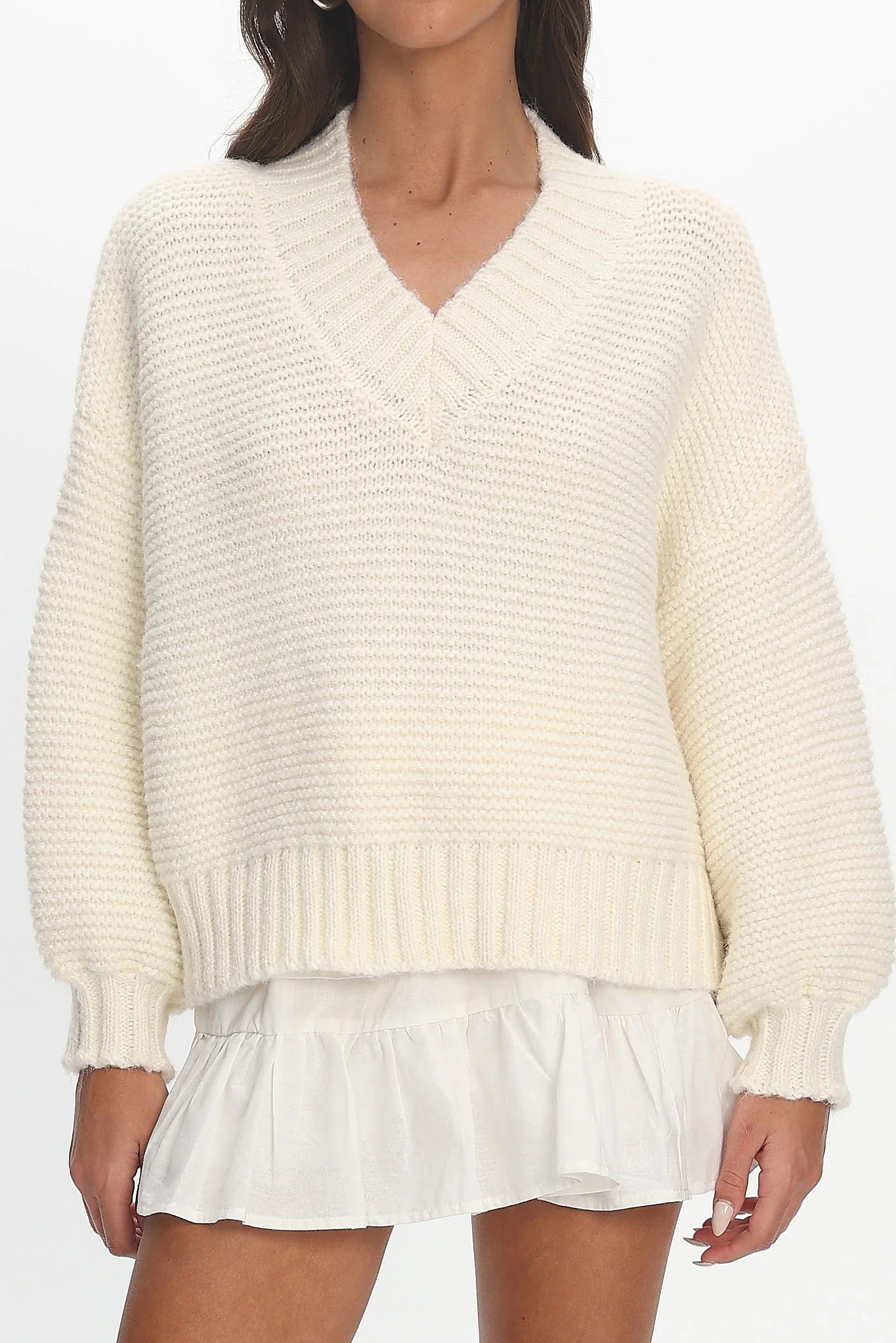 Samaya Chunky Knit Sweater Cream