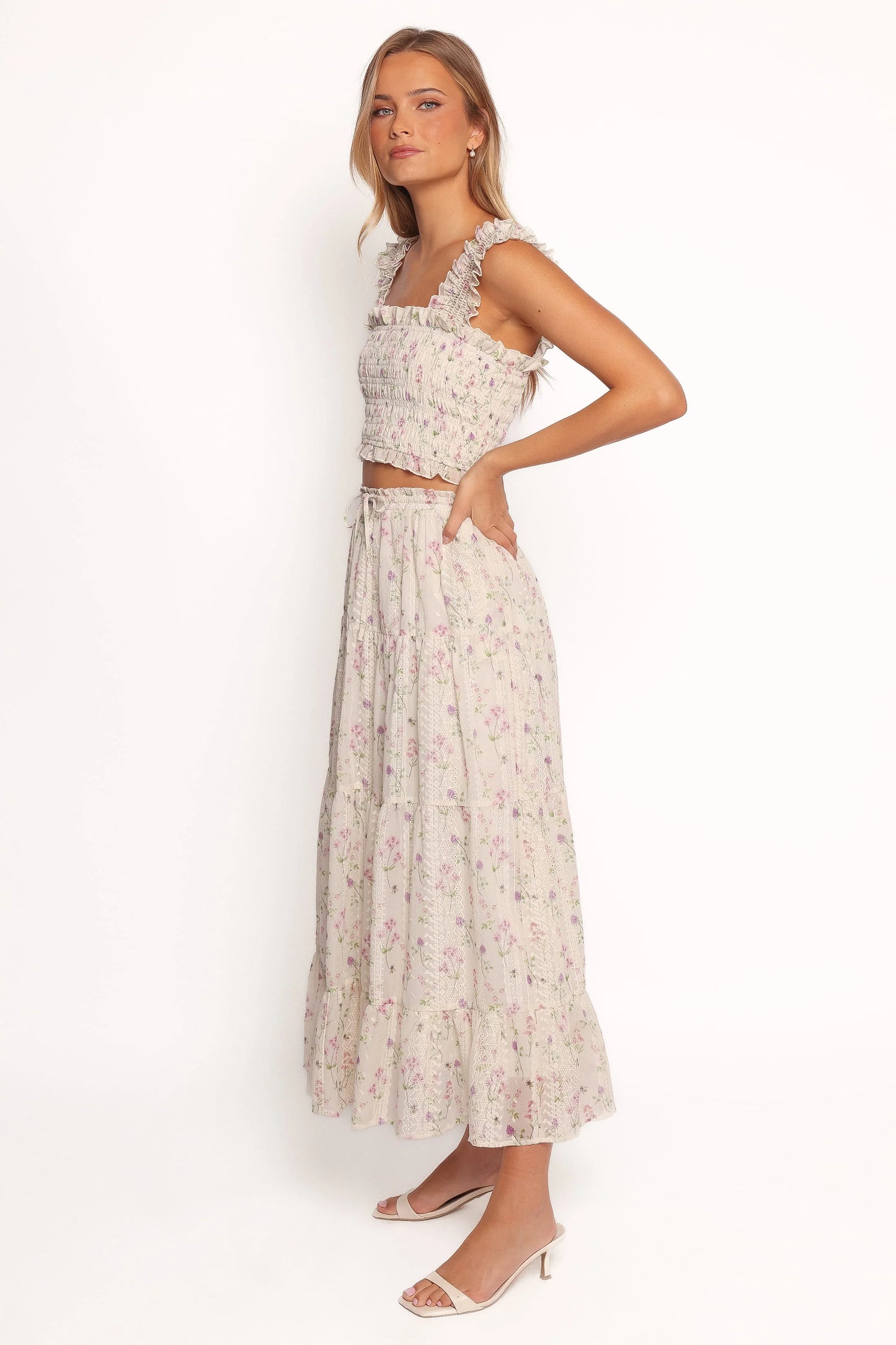 Amberlyn Maxi Skirt - Pink Floral