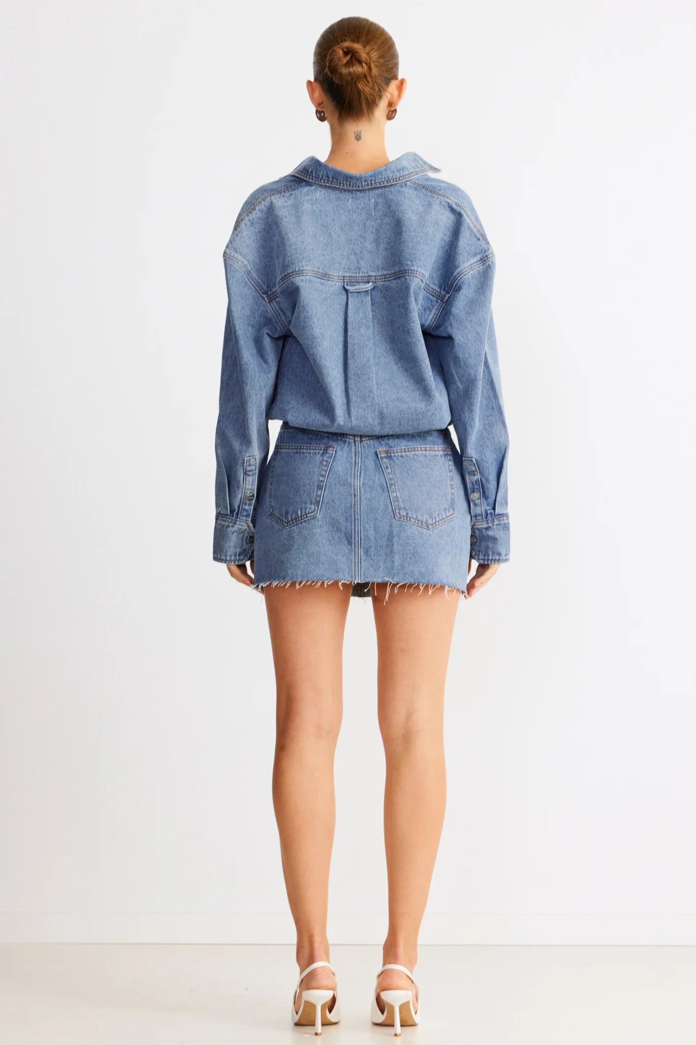 SNDYS Eve Denim Skirt Blue