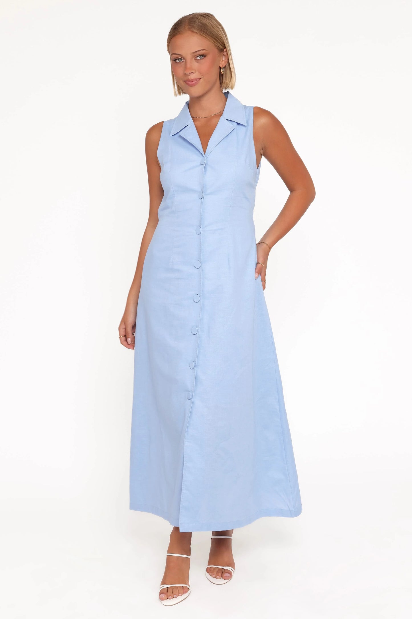 Galia Midi Dress - Blue