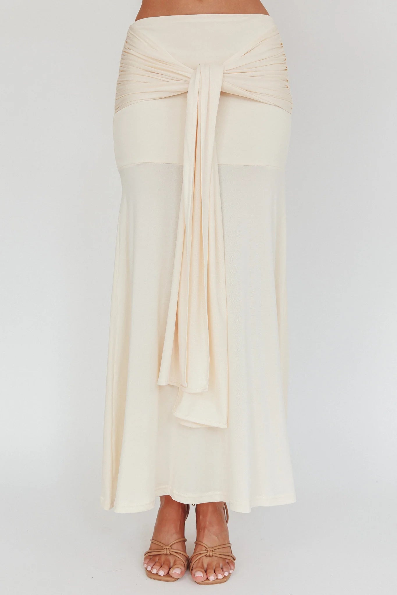 Night Market Hip Tie Maxi Skirt Butter