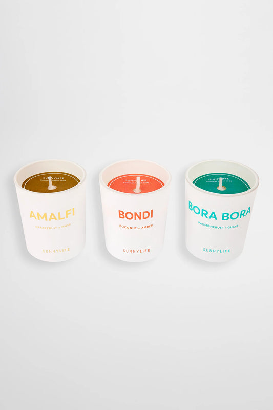 SUNNYLiFE Scented Candle Pack Amalfi Bondi Bora Bora
