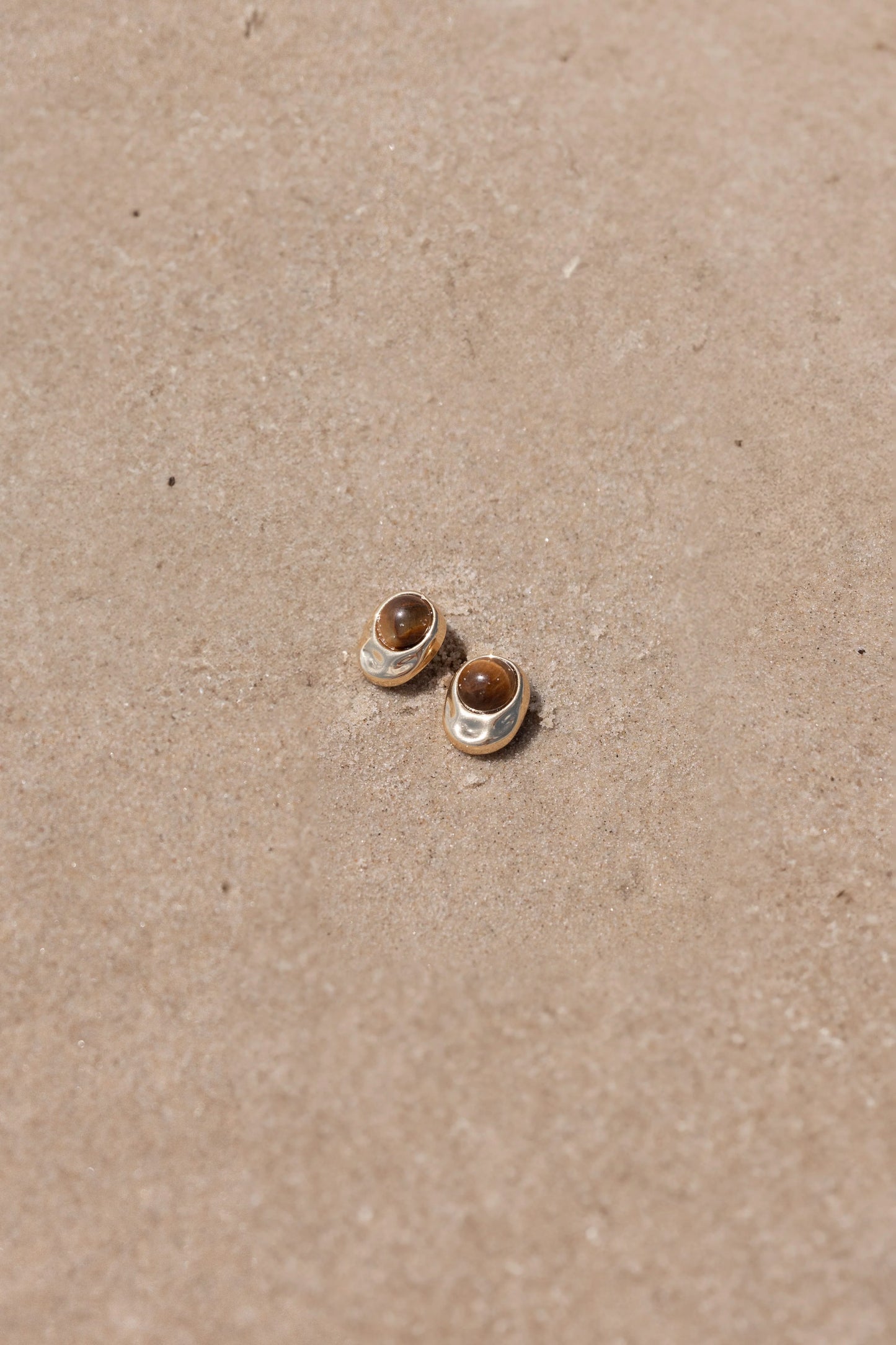 Nova Earrings - Brown/Gold