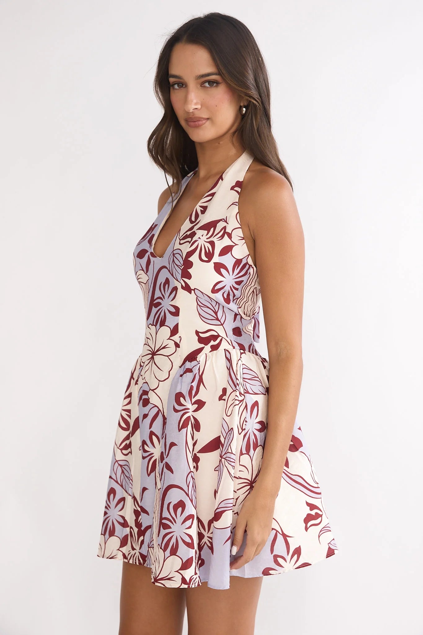 El Corazon Halterneck Mini Dress Blue