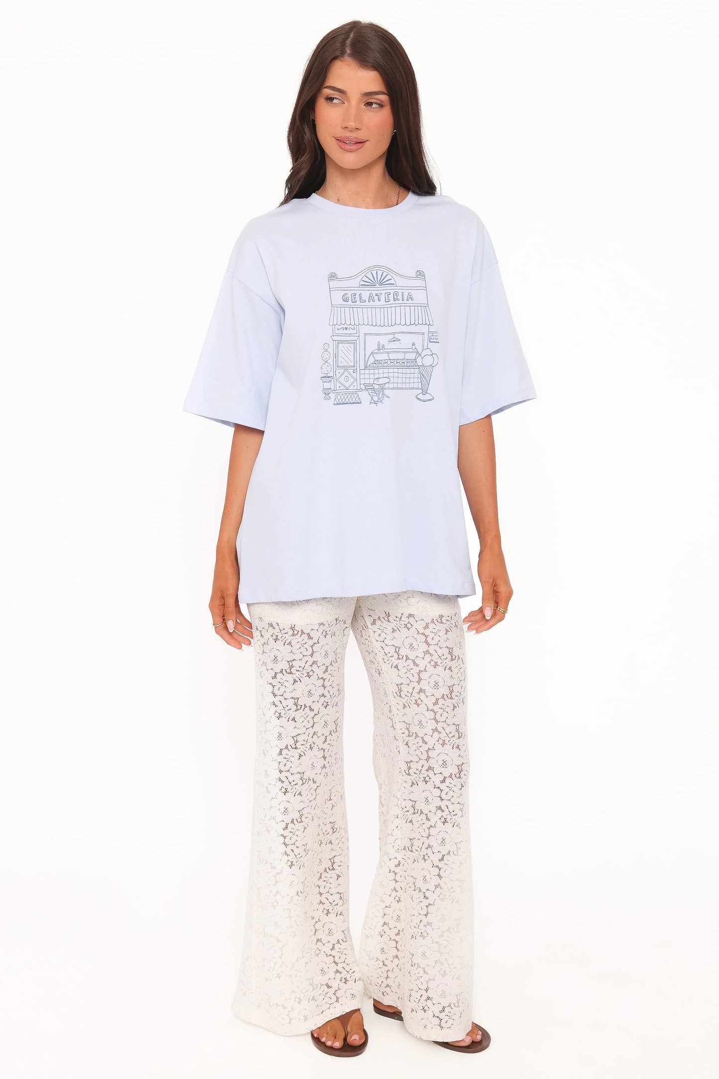 Carmen Graphic Tee - Baby Blue