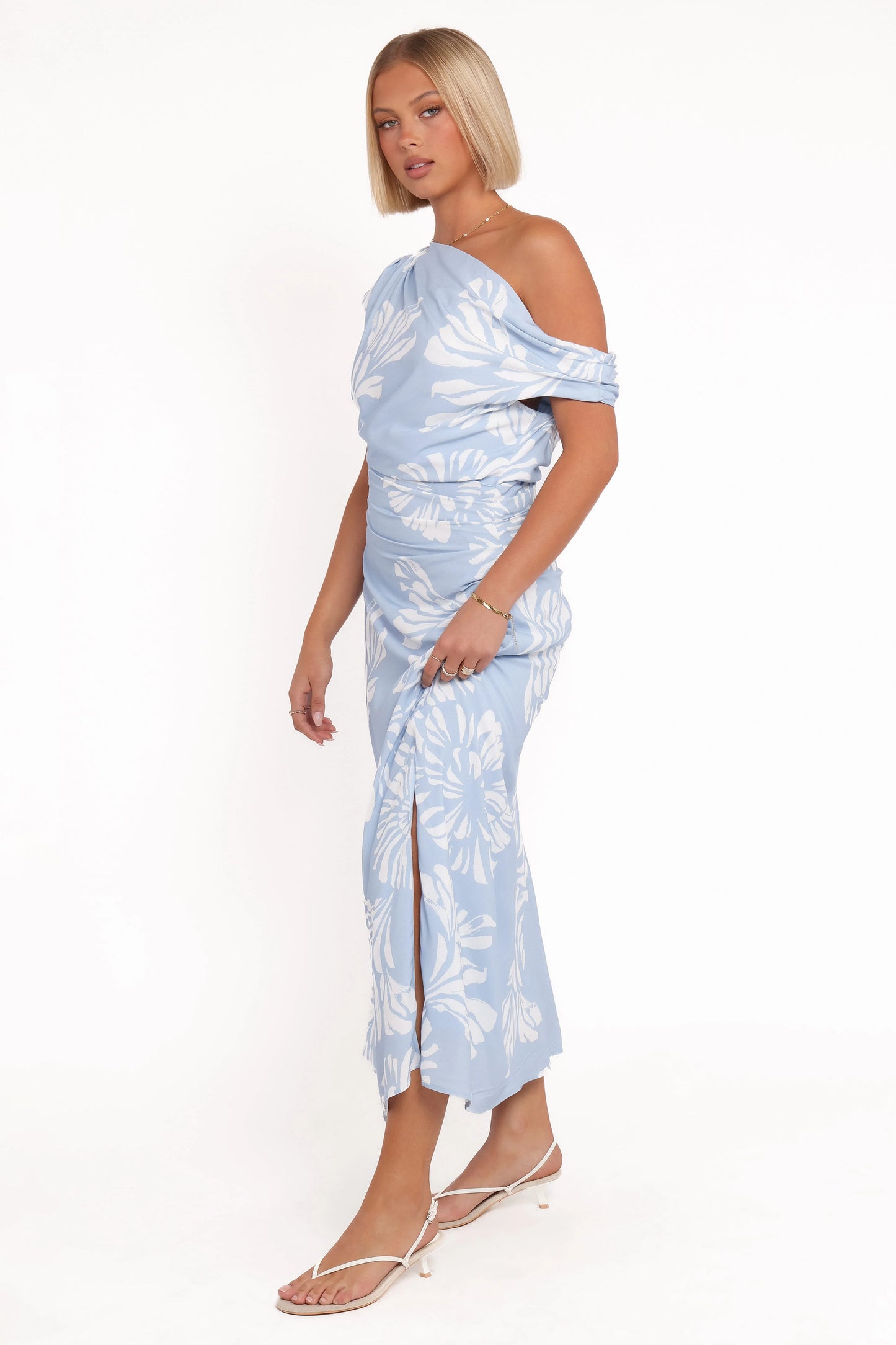 Apryl Midi Dress - Shell Print