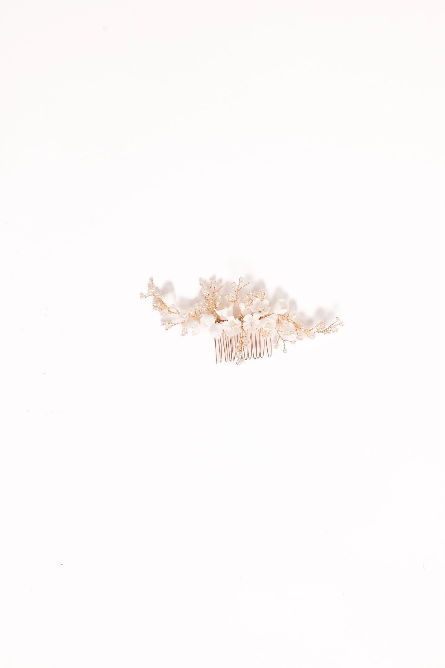Geraldine Hair Comb - White
