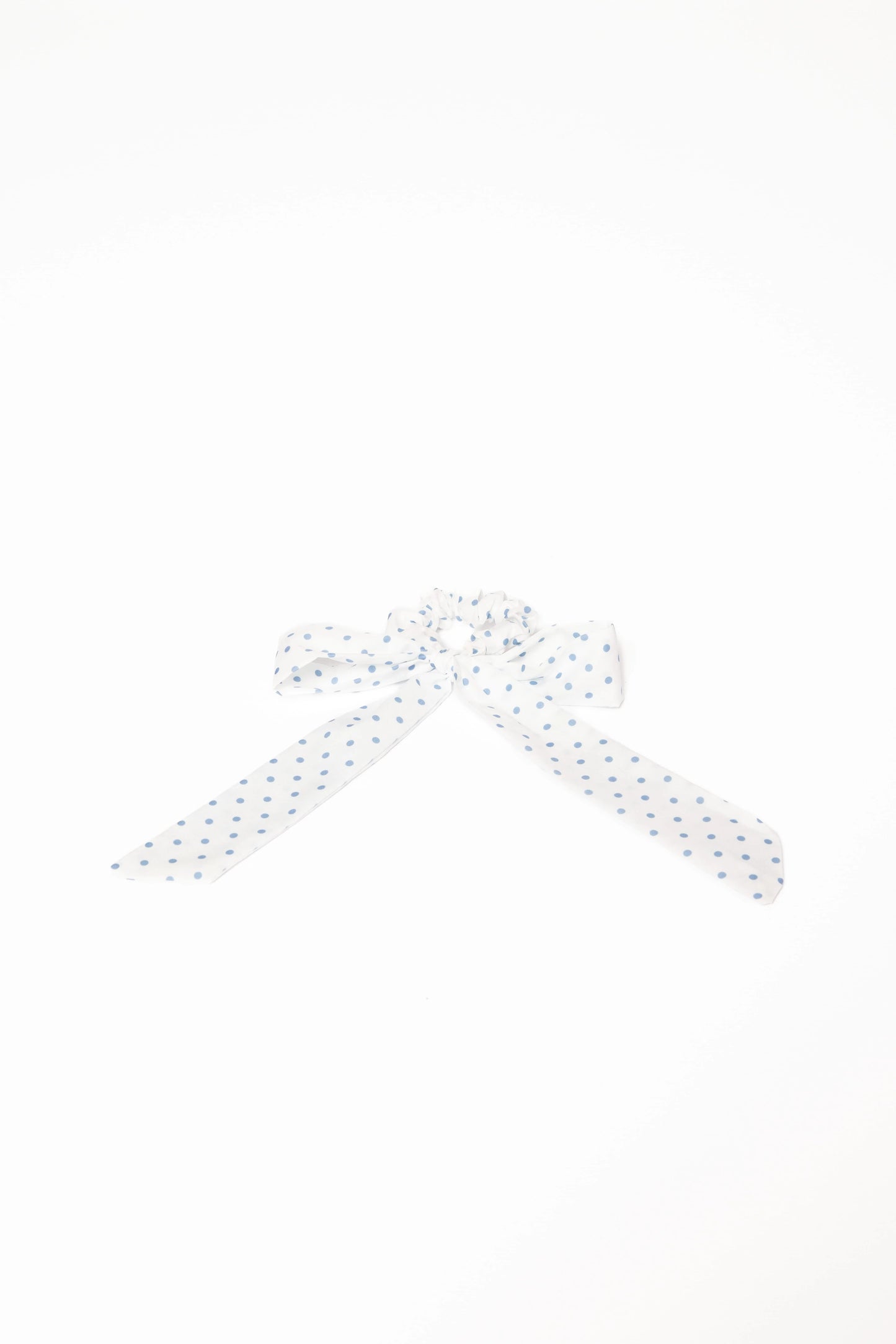 Cass Bow Scrunchie - White