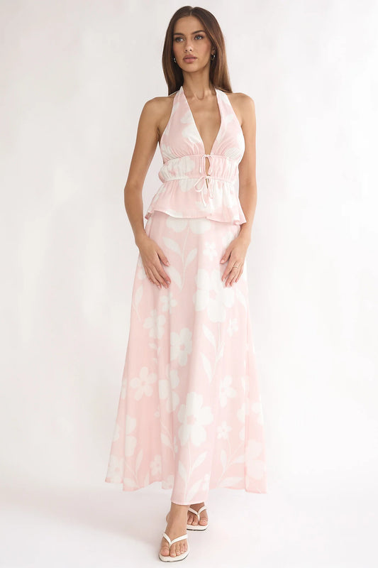 Under The Moons A-Line Maxi Skirt Floral