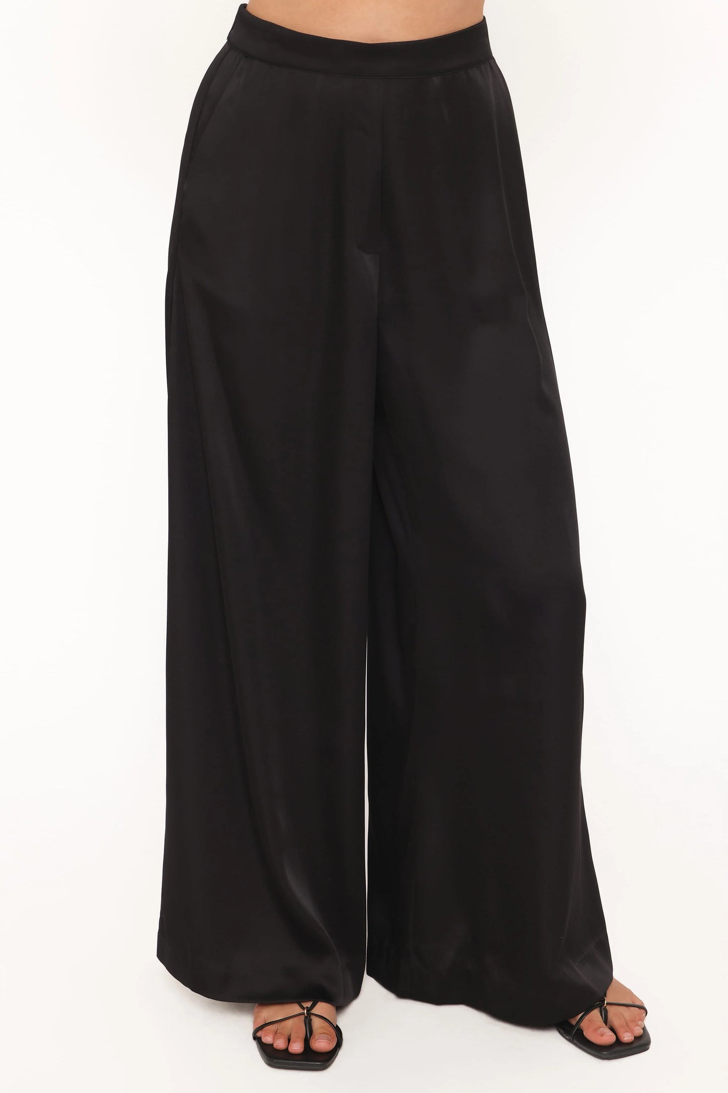 Clara Wide Leg Tailored Pant - Black