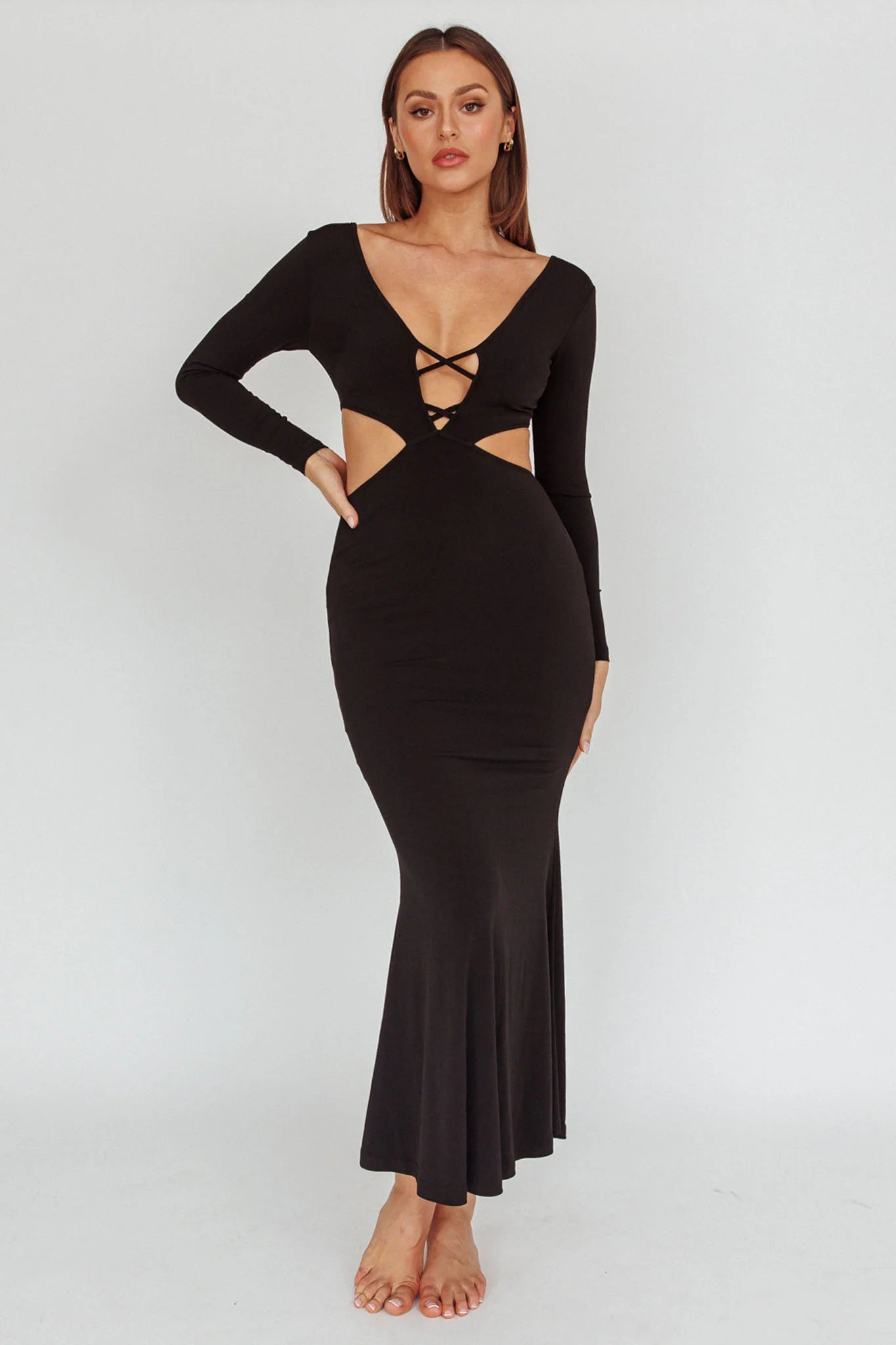 Dress Codes Cut-Out Maxi Dress Black