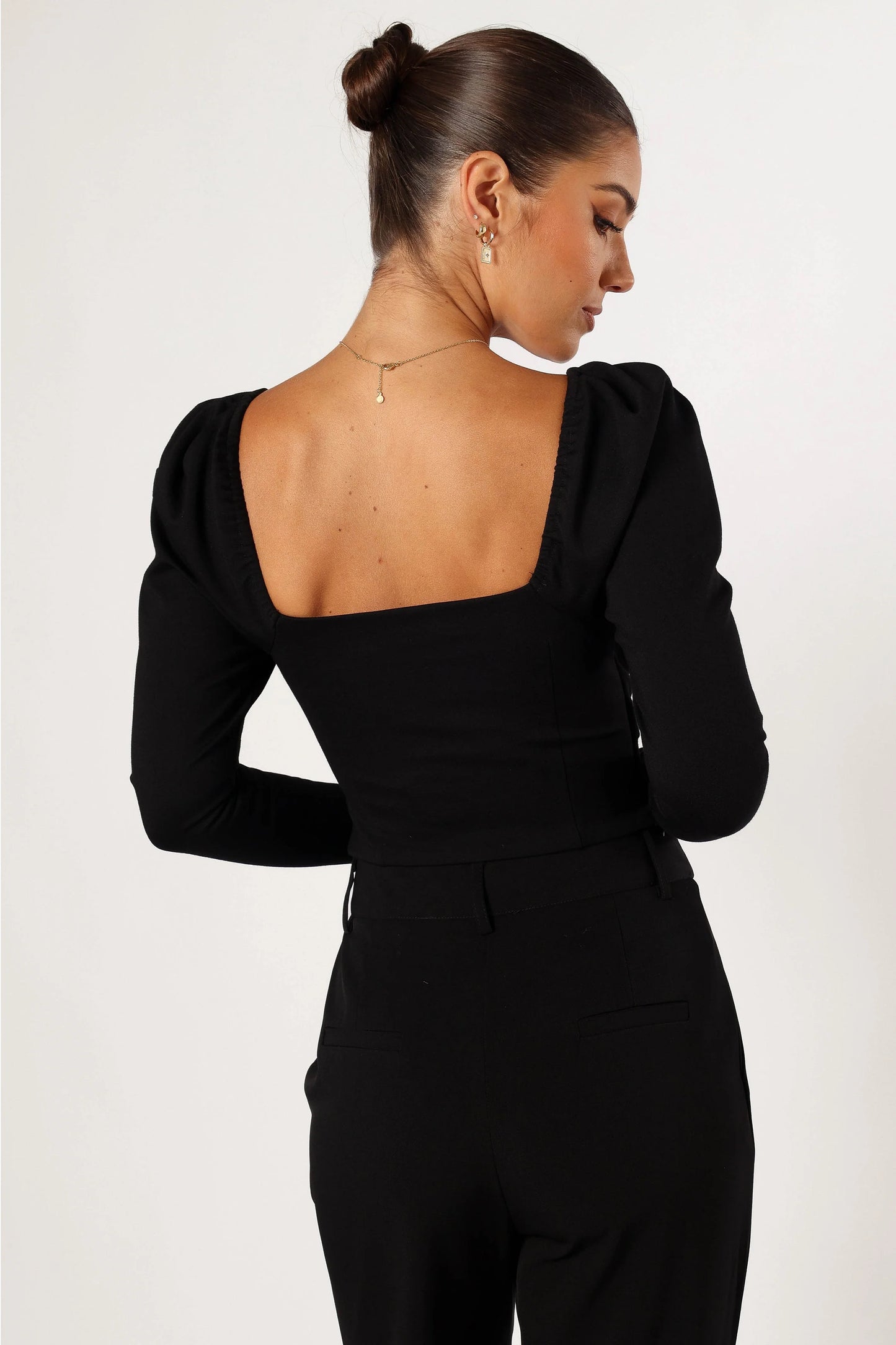Spencer Long Sleeve Top - Black