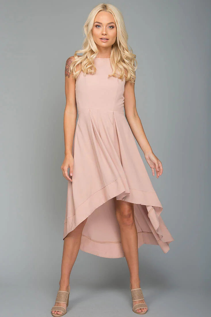 Eliana High-Low Party Dress Blush
