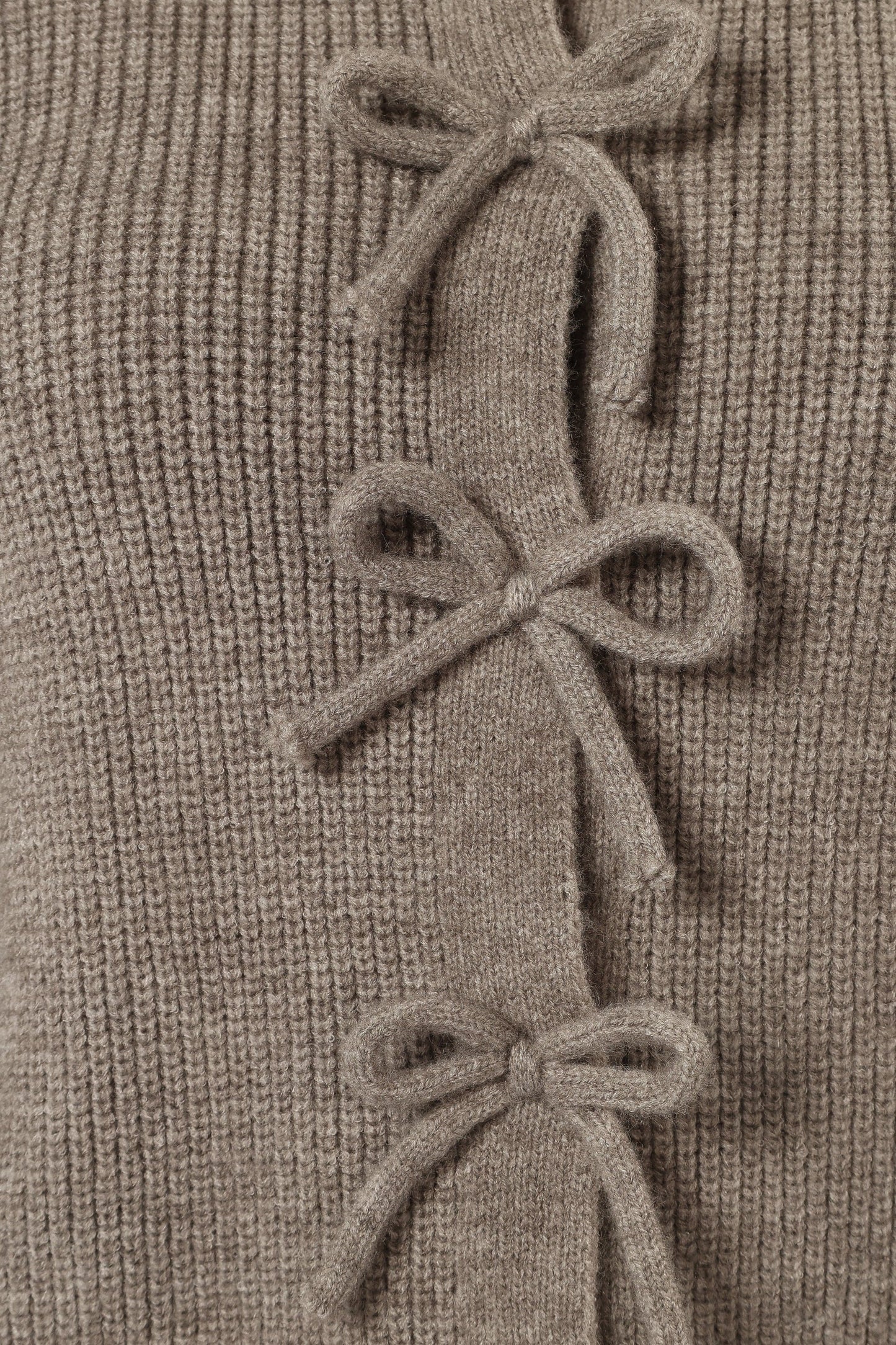 Wilde Bow Front Cardigan - Light Grey