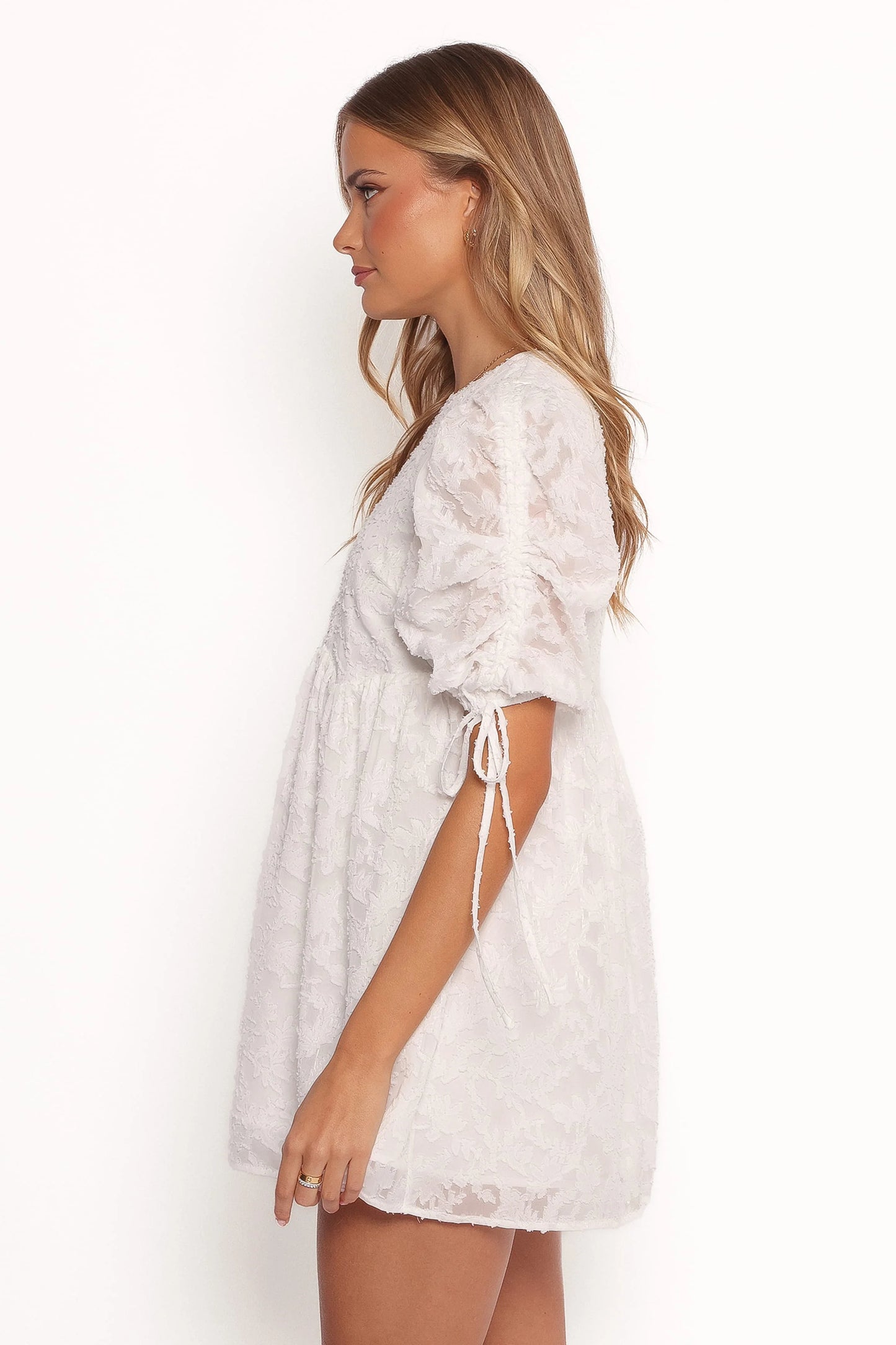 Giselle Mini Dress - White Floral