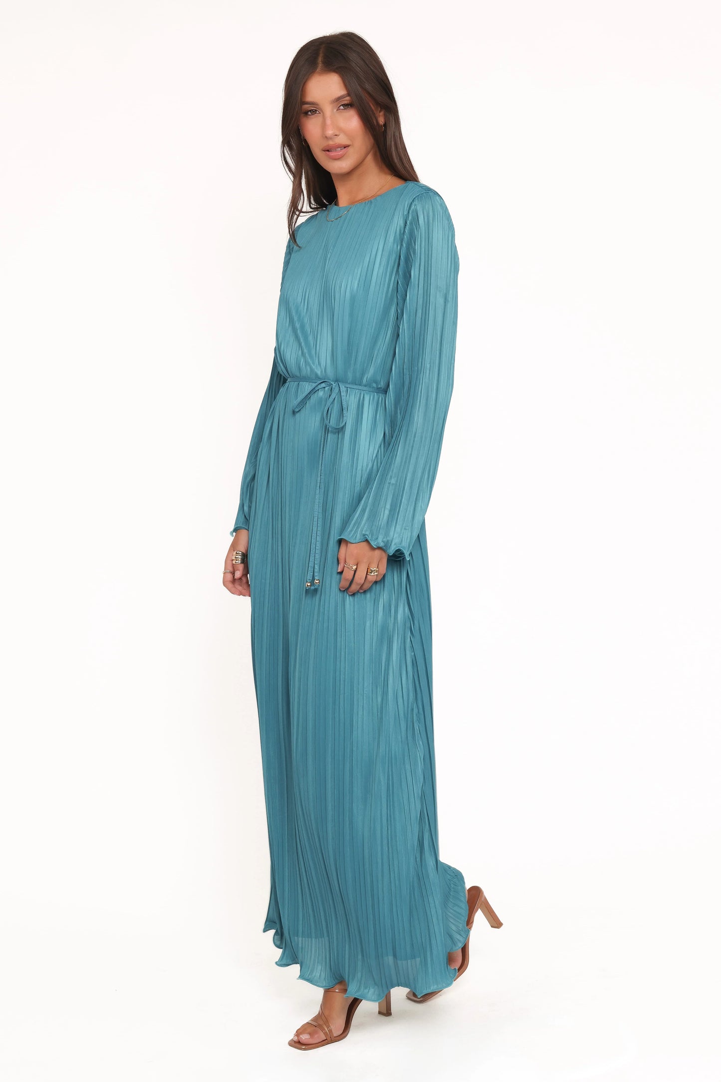 Armena Long Sleeve Maxi Dress - Teal