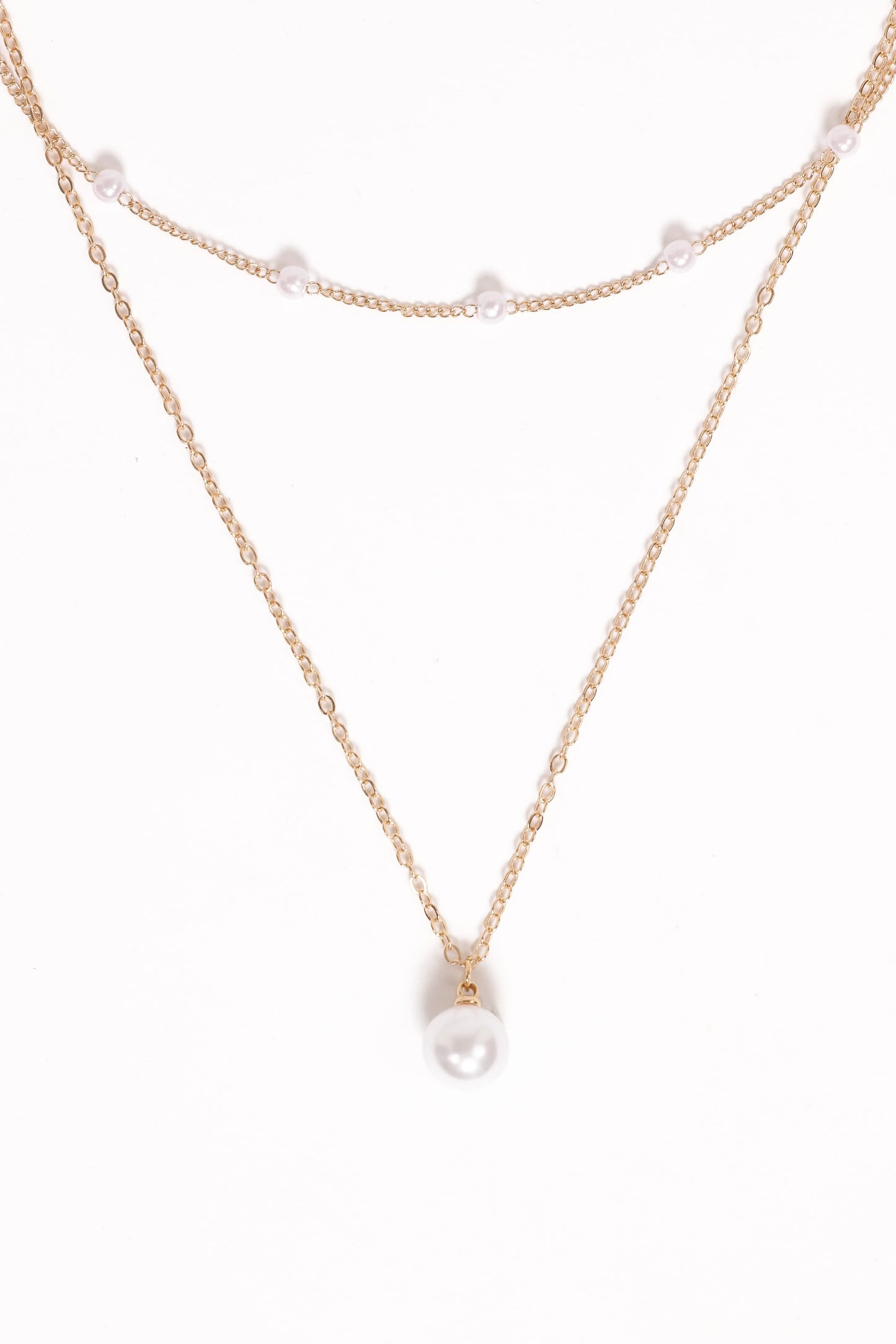Corinna Necklace - Gold/Pearl