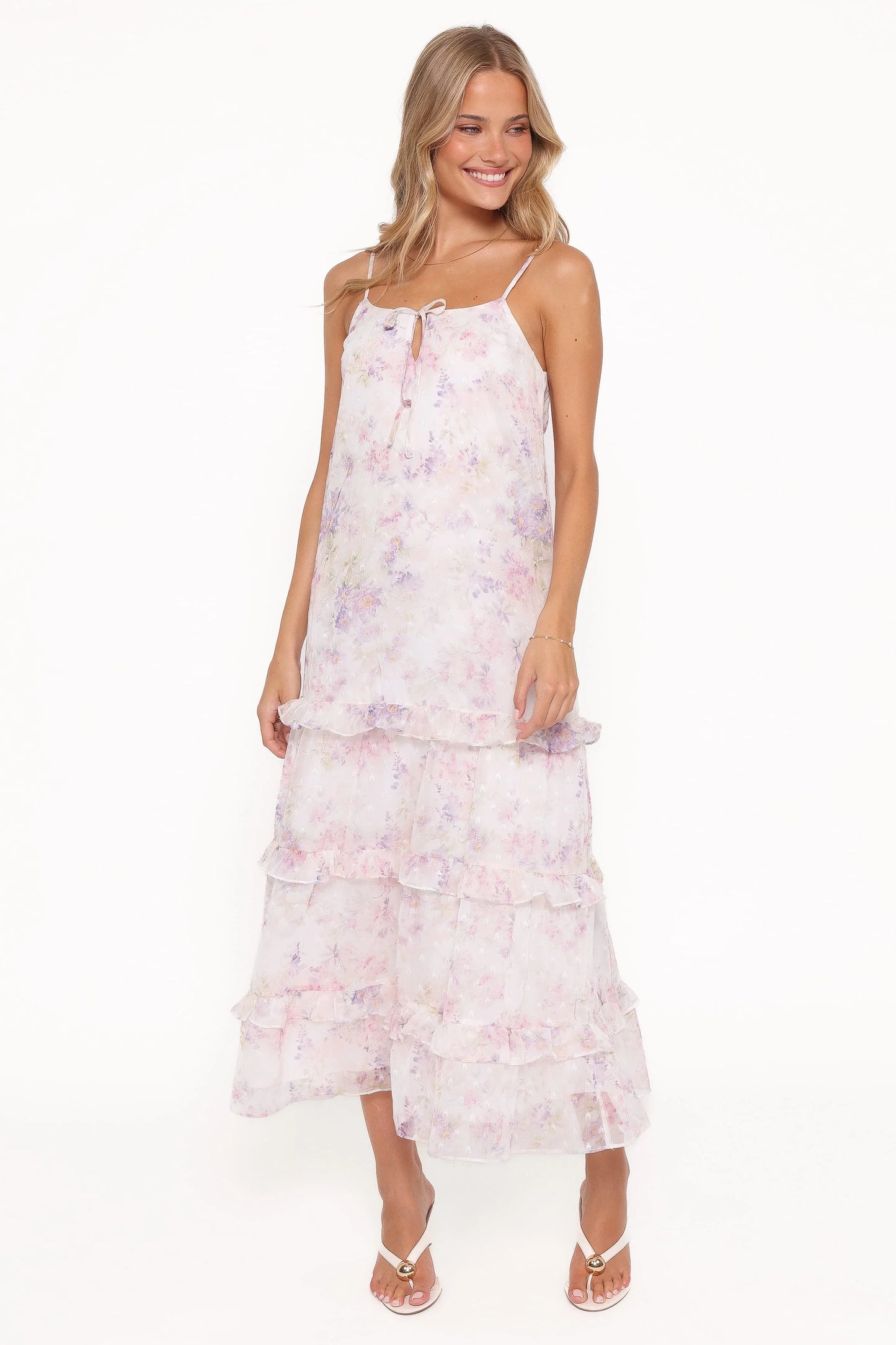 Minka Maxi Dress - White/Multi Floral