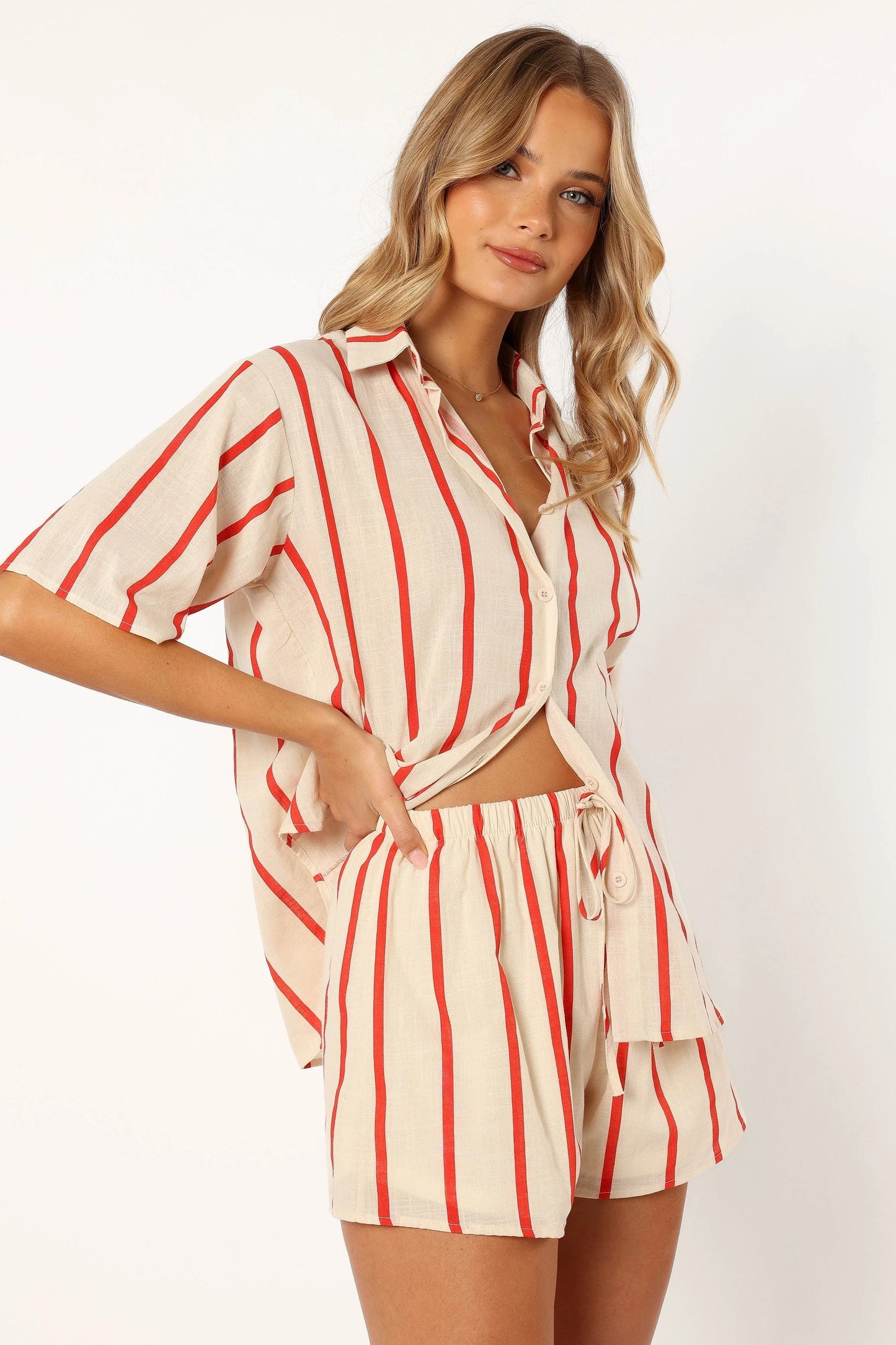 Myles Short Set - Red Stripe