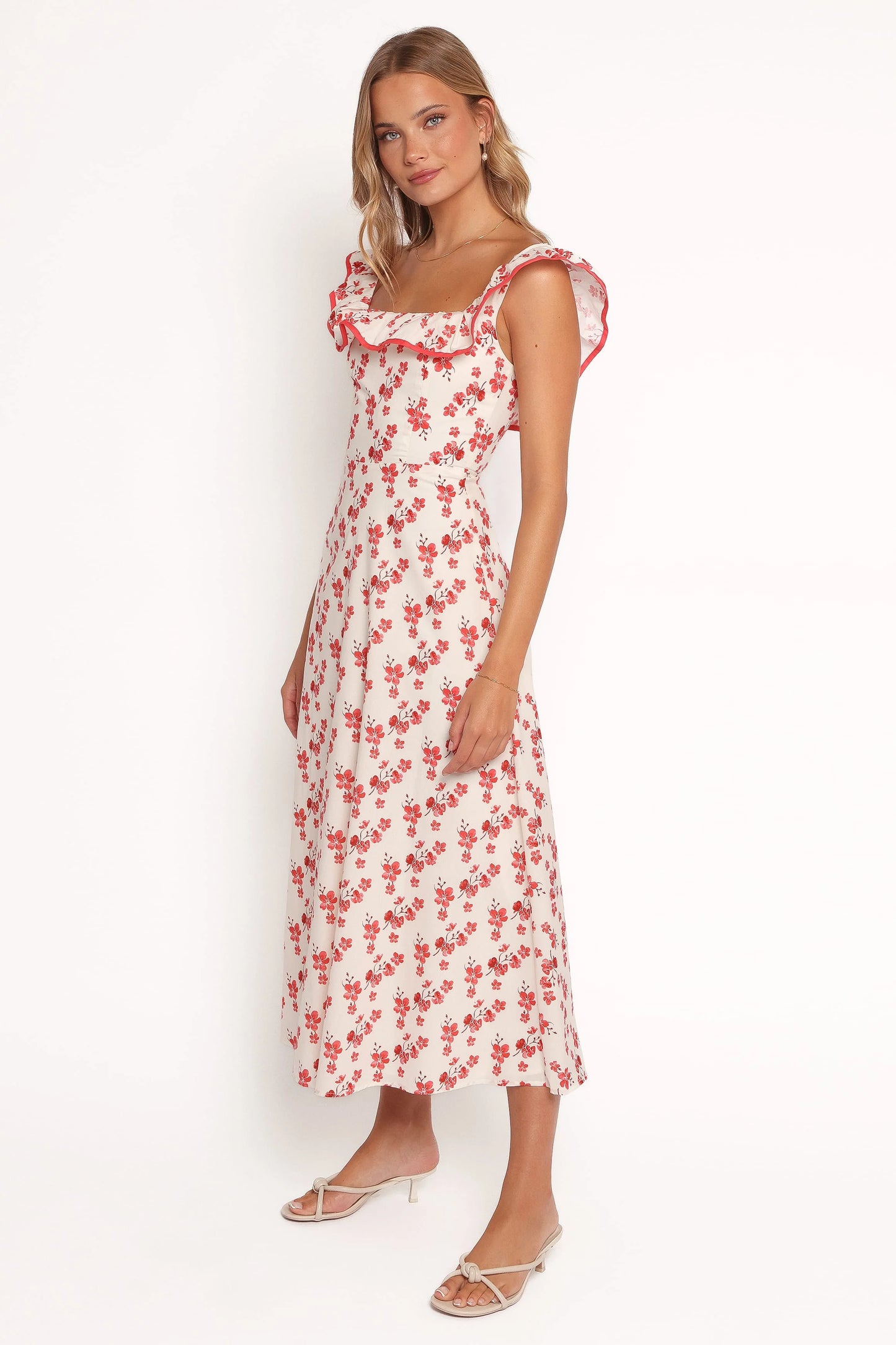 Lucille Maxi Dress - Red Floral