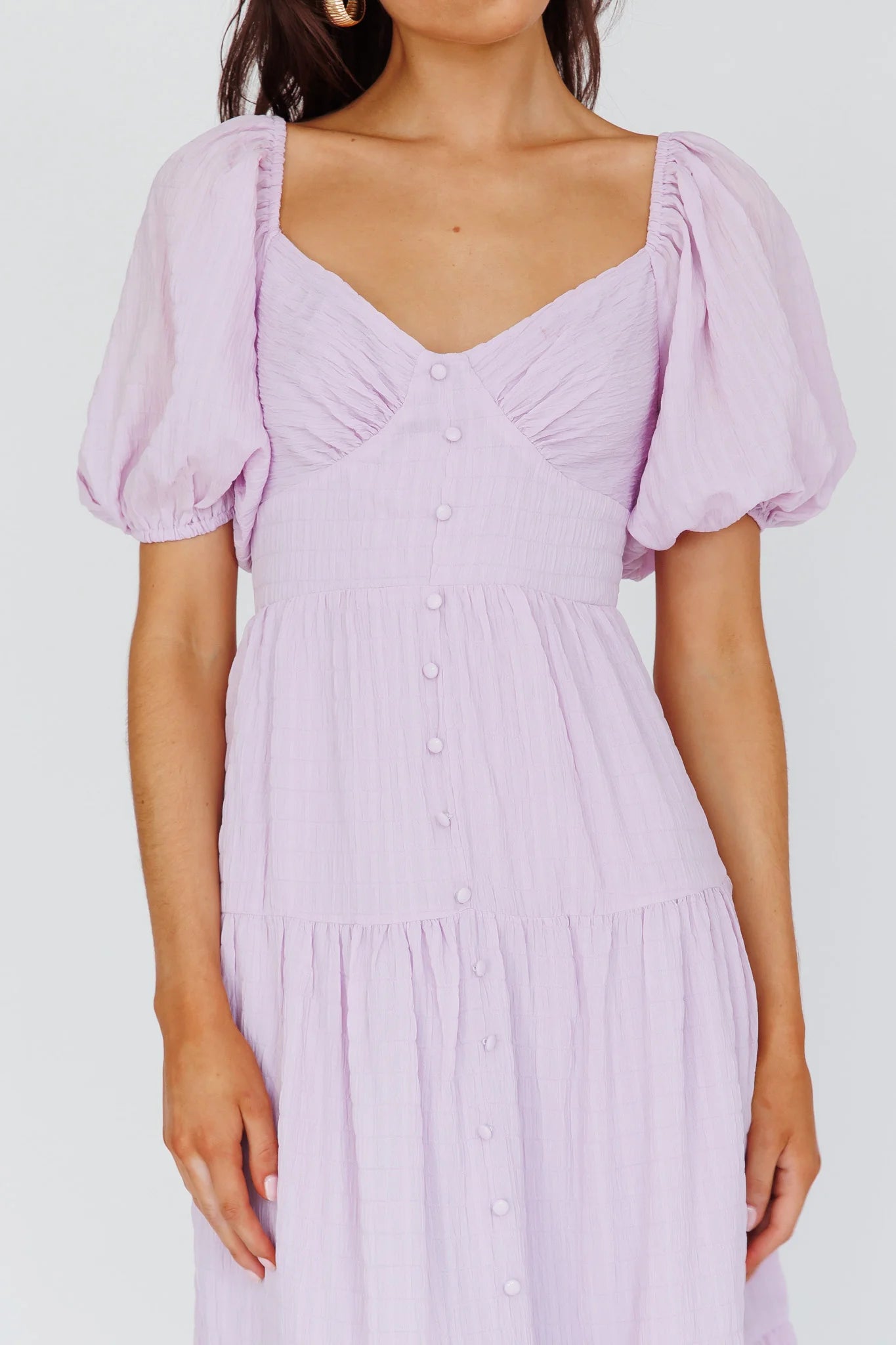 Royce Bow Back Midi Dress Lilac
