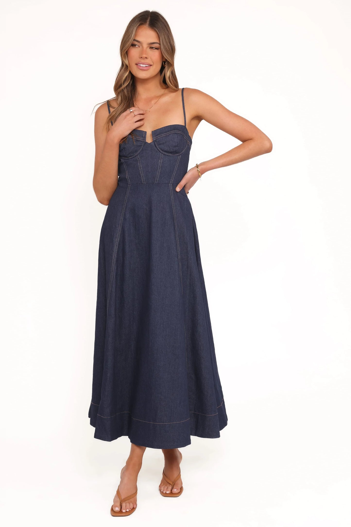 Marsden Denim Midi Dress - Indigo