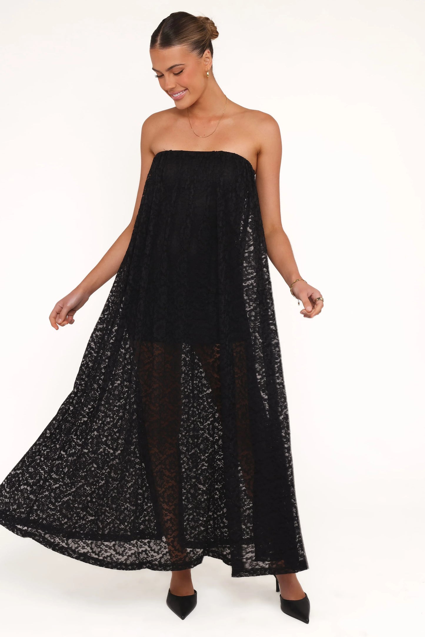Davina Maxi Dress - Black Lace