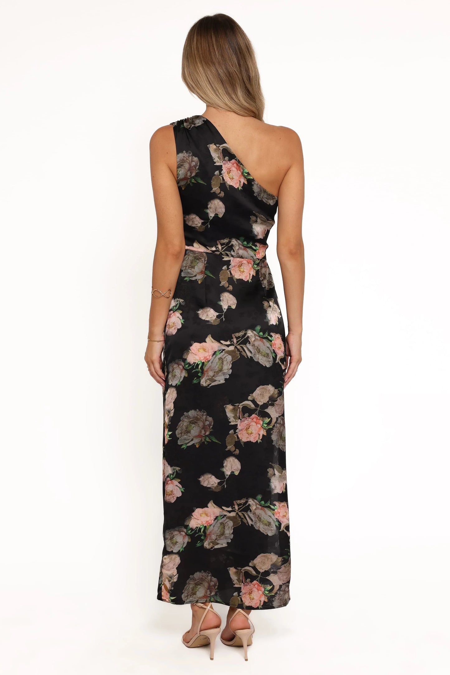 Nadia One Shoulder Maxi Dress - Blurred Floral